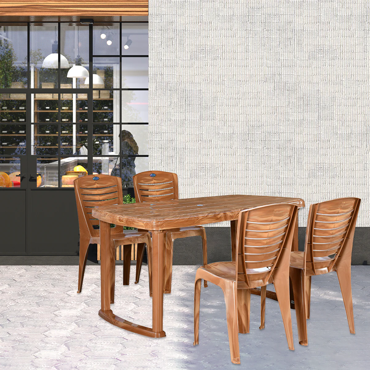Nilkamal Mega 4 Seater Dining Set - Image 11