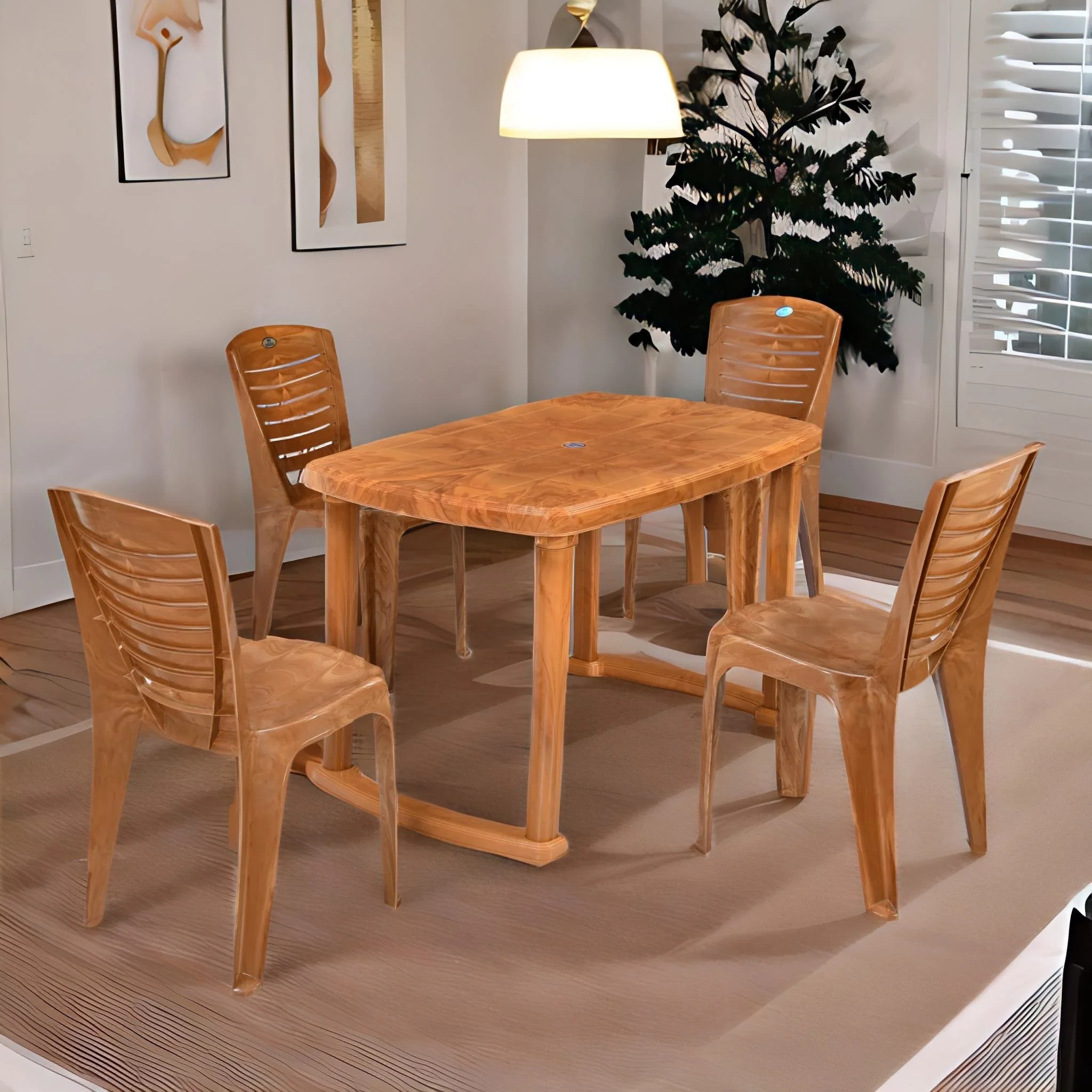 Nilkamal Mega 4 Seater Dining Set - Image 9