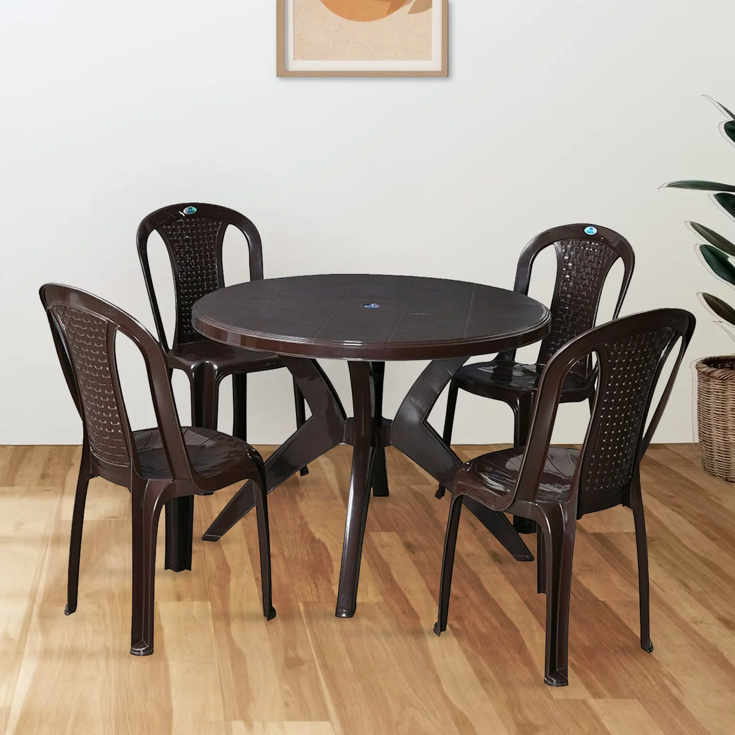 Nilkamal Meridian 1 + 4 Chairs Plastic Dining Set - Image 16