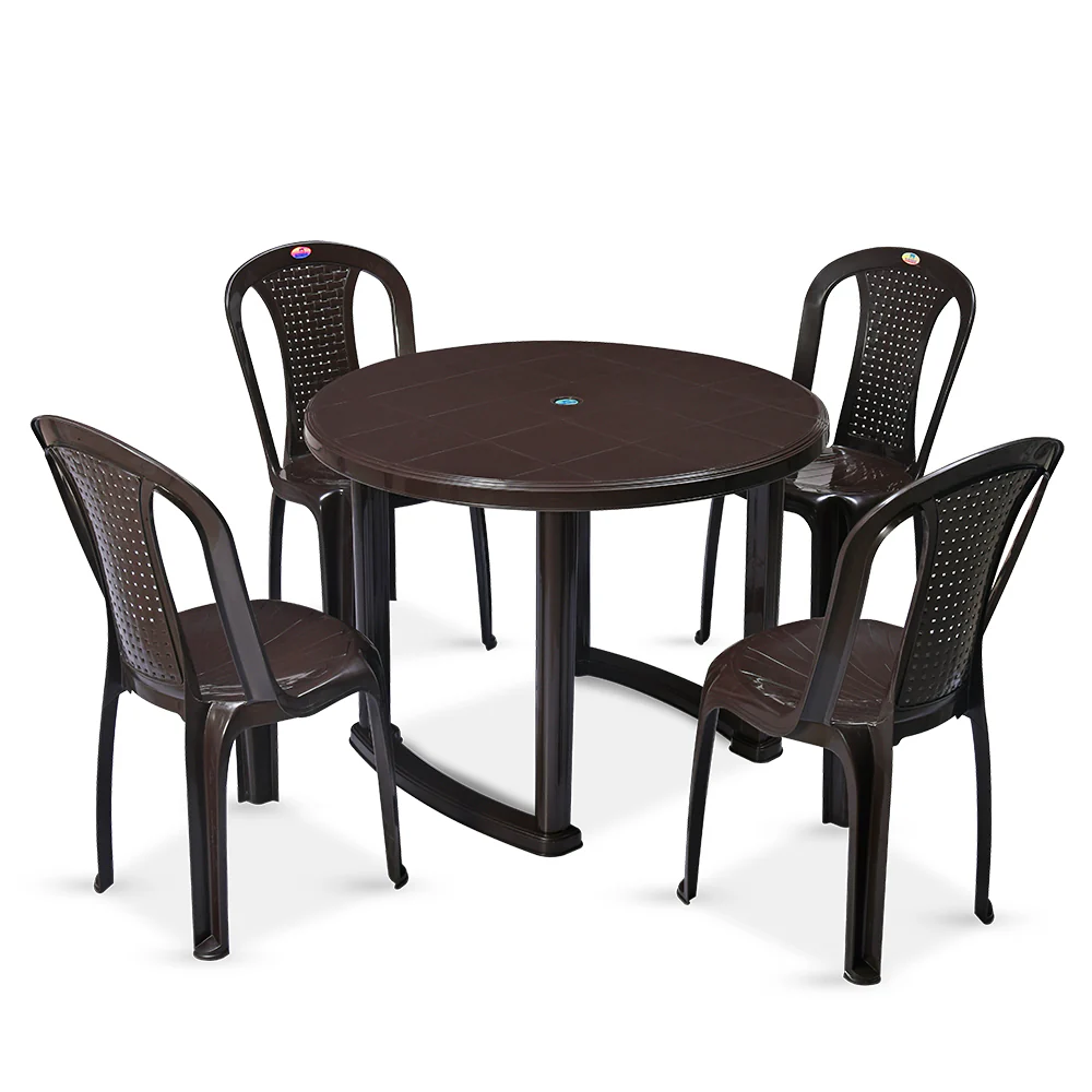 Nilkamal Meridian 1 + 4 Chairs Plastic Dining Set - Image 3