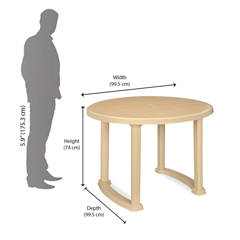Nilkamal Meridian 1 + 4 Chairs Plastic Dining Set - Image 9