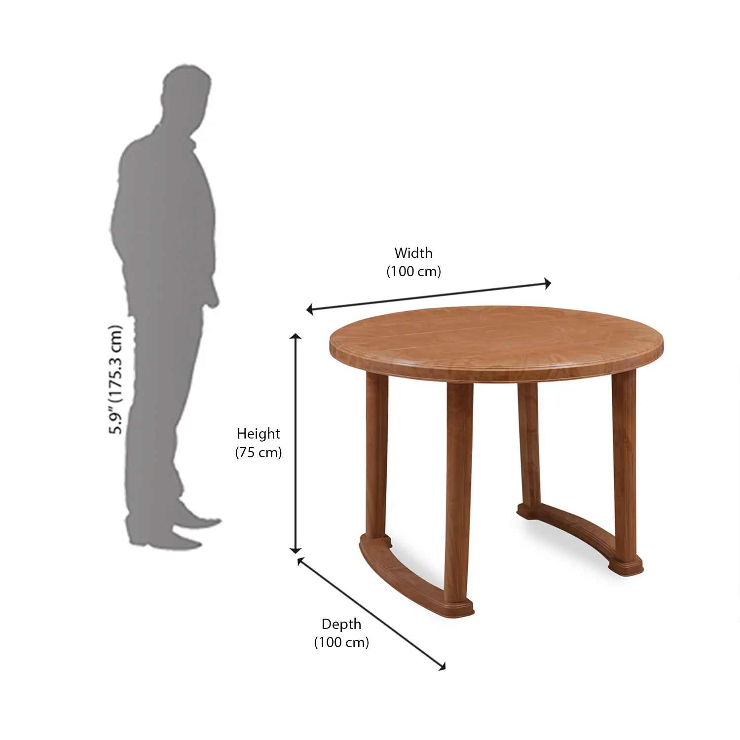 Nilkamal Meridian Kross Leg 4 Seater Dining Set - Image 14