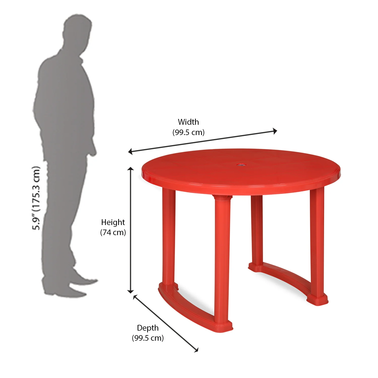 Nilkamal Meridian Kross Leg 4 Seater Dining Set - Image 21