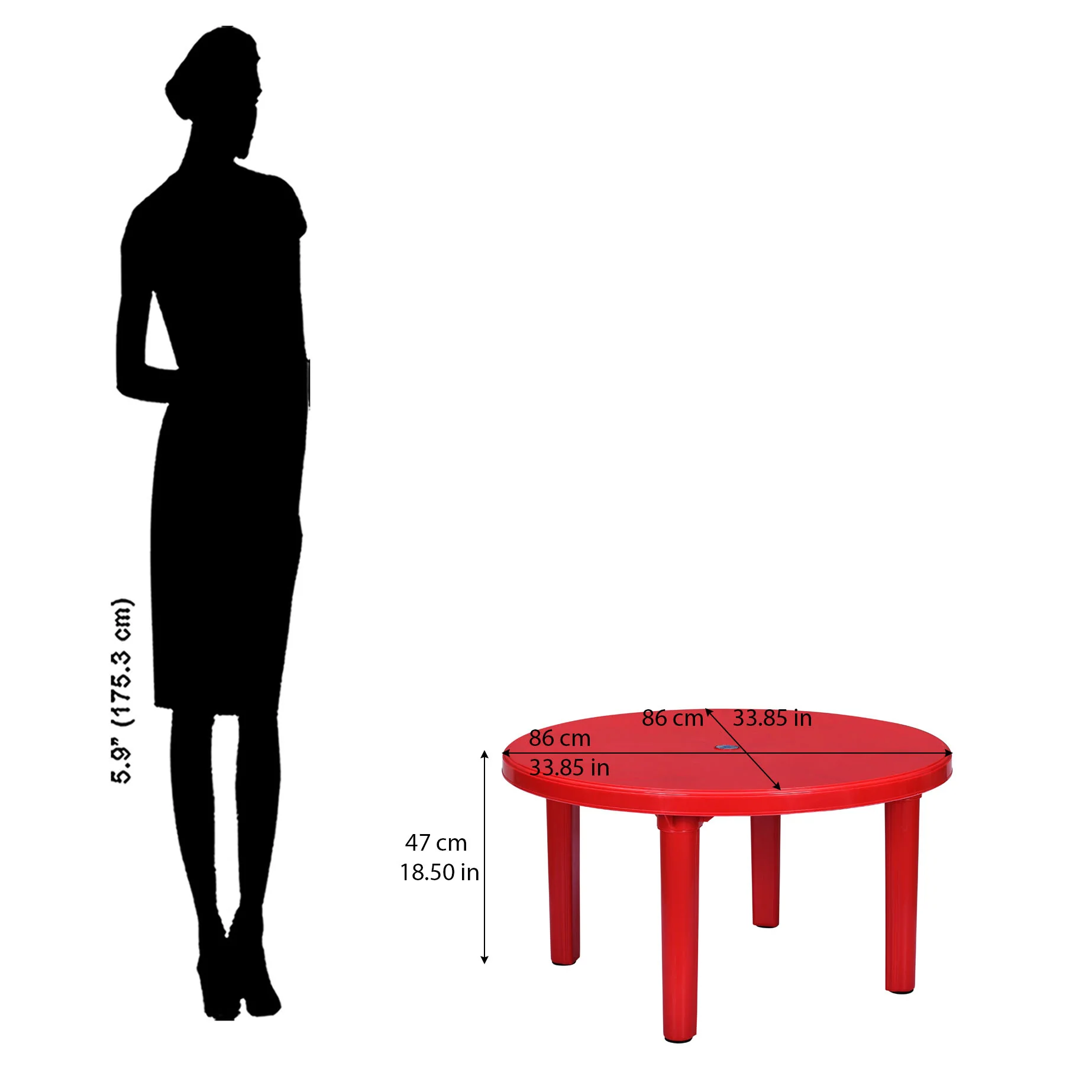 Nilkamal Meridian Kid's Activity Table (Bright Red) - Image 7