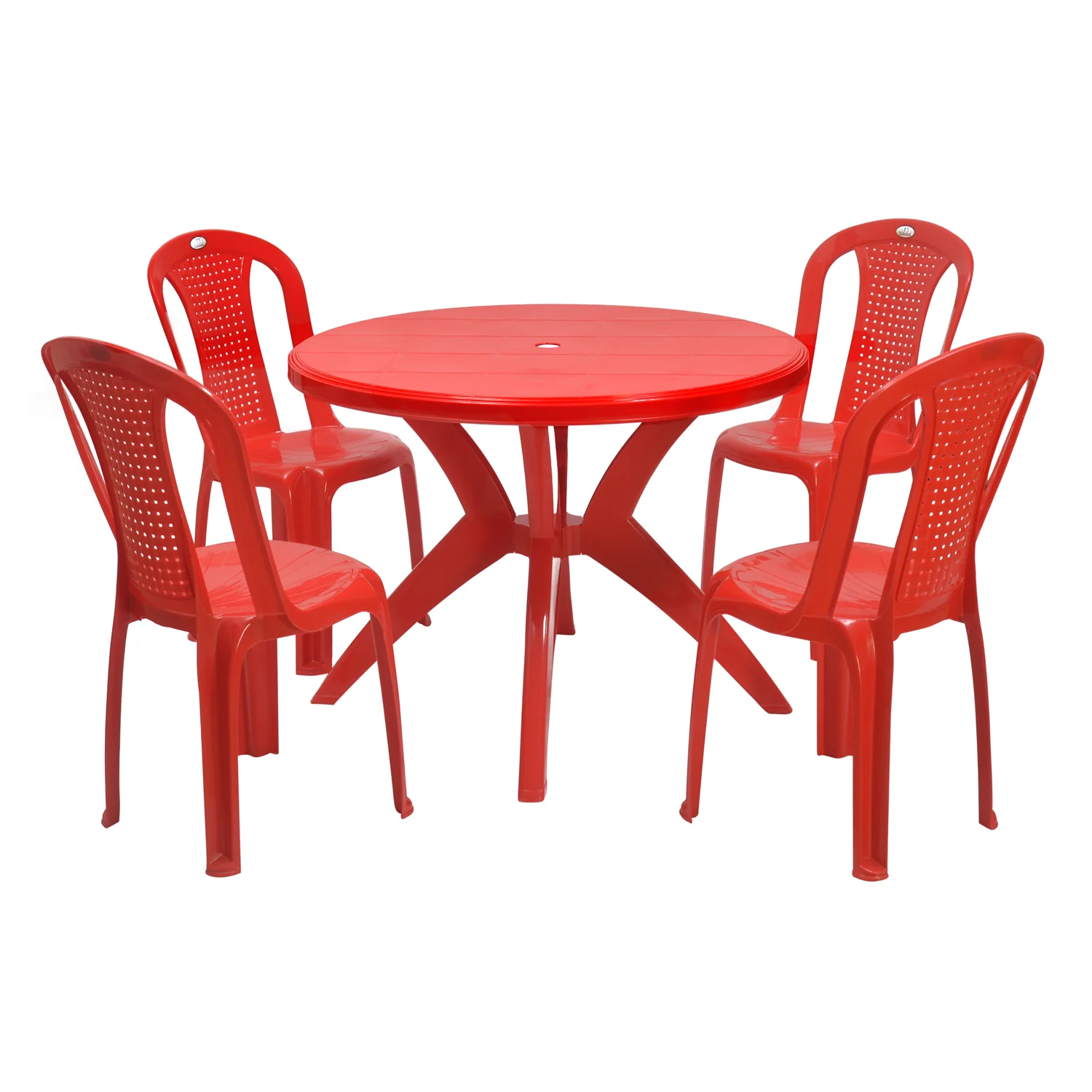 Nilkamal Meridian Kross Leg 4 Seater Dining Set - Image 4