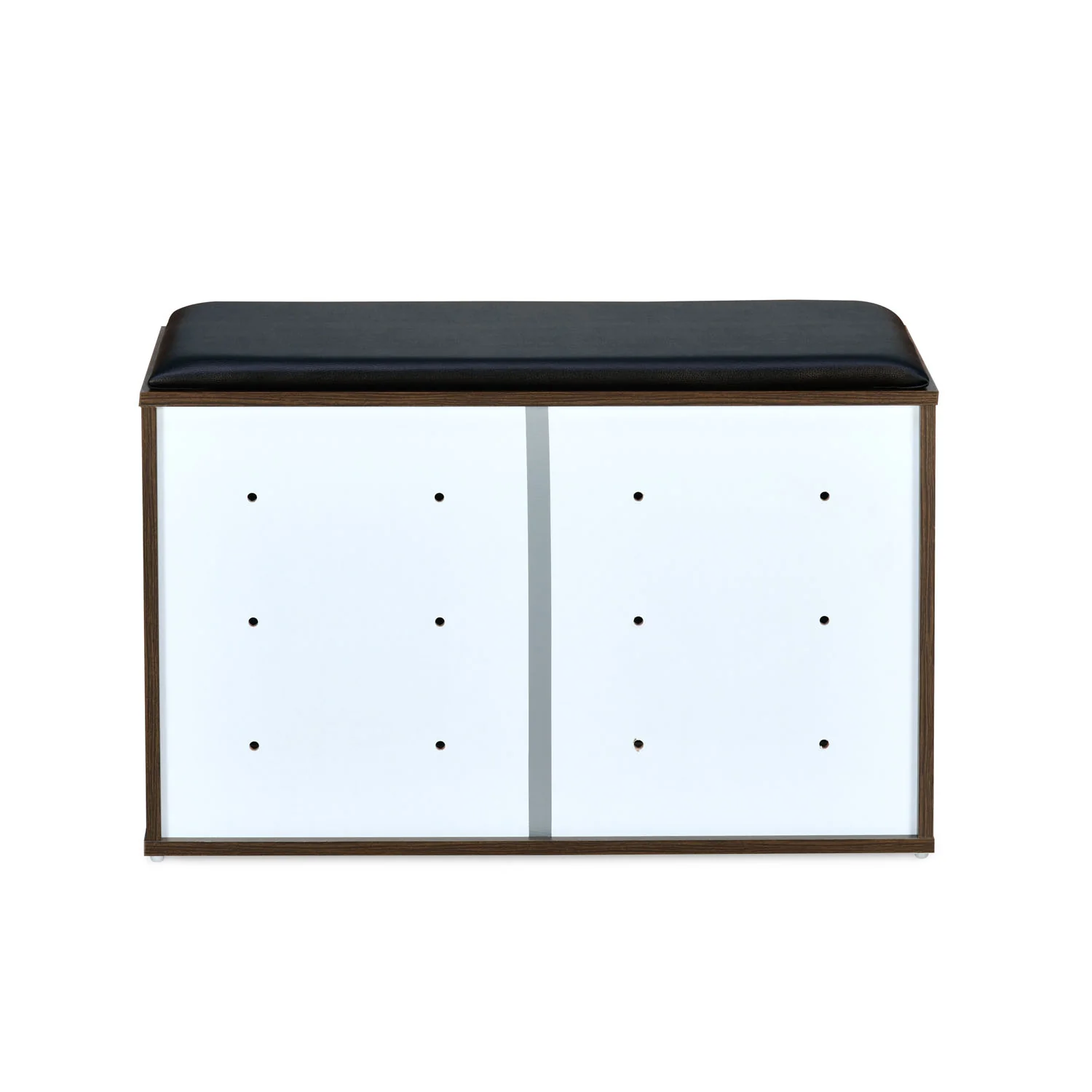 Nilkamal Metro 2 Door Engineered Wood Shoe Cabinet (Walnut) - Image 7
