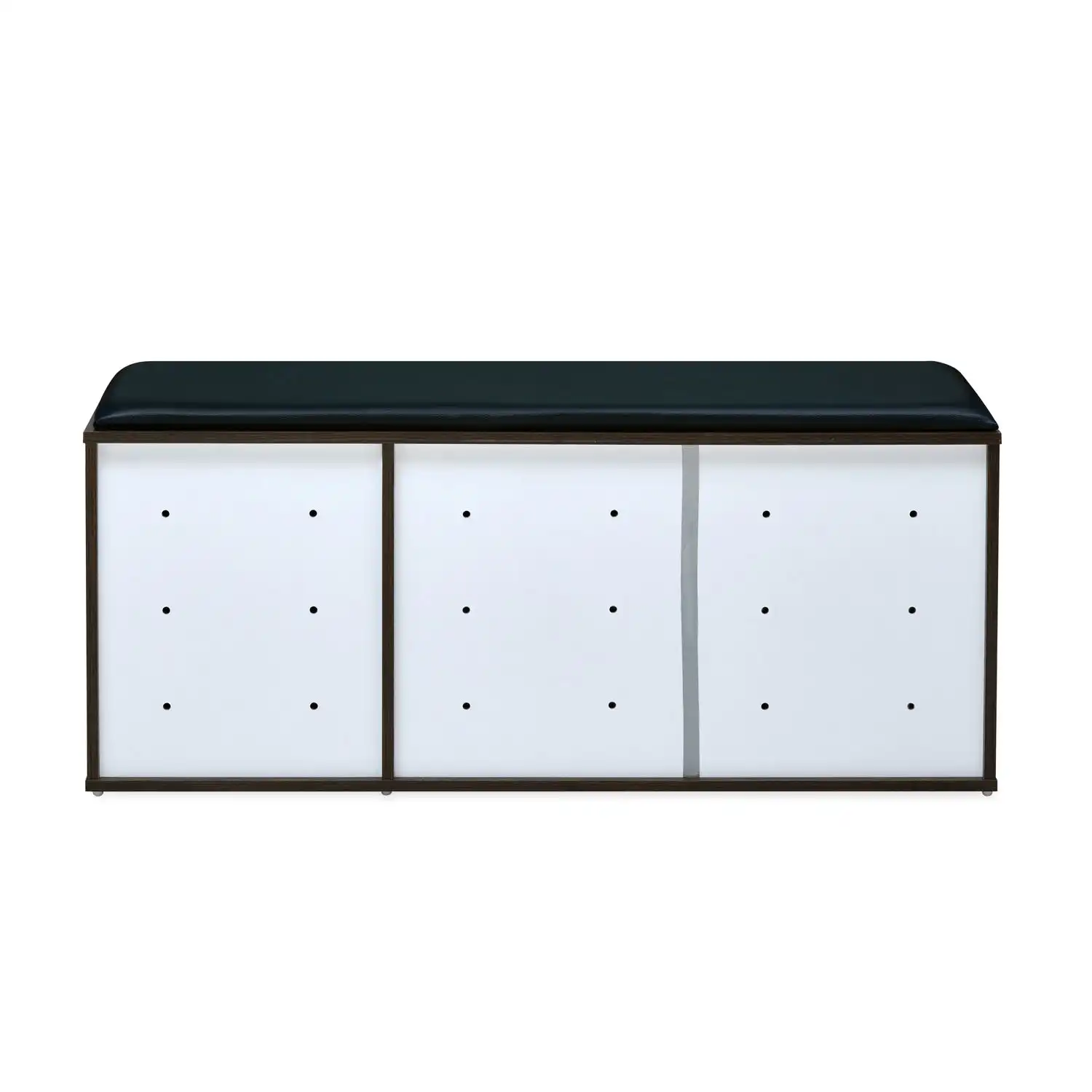 Nilkamal Metro 3 Door Engineered Wood Shoe Cabinet (Walnut) - Image 6