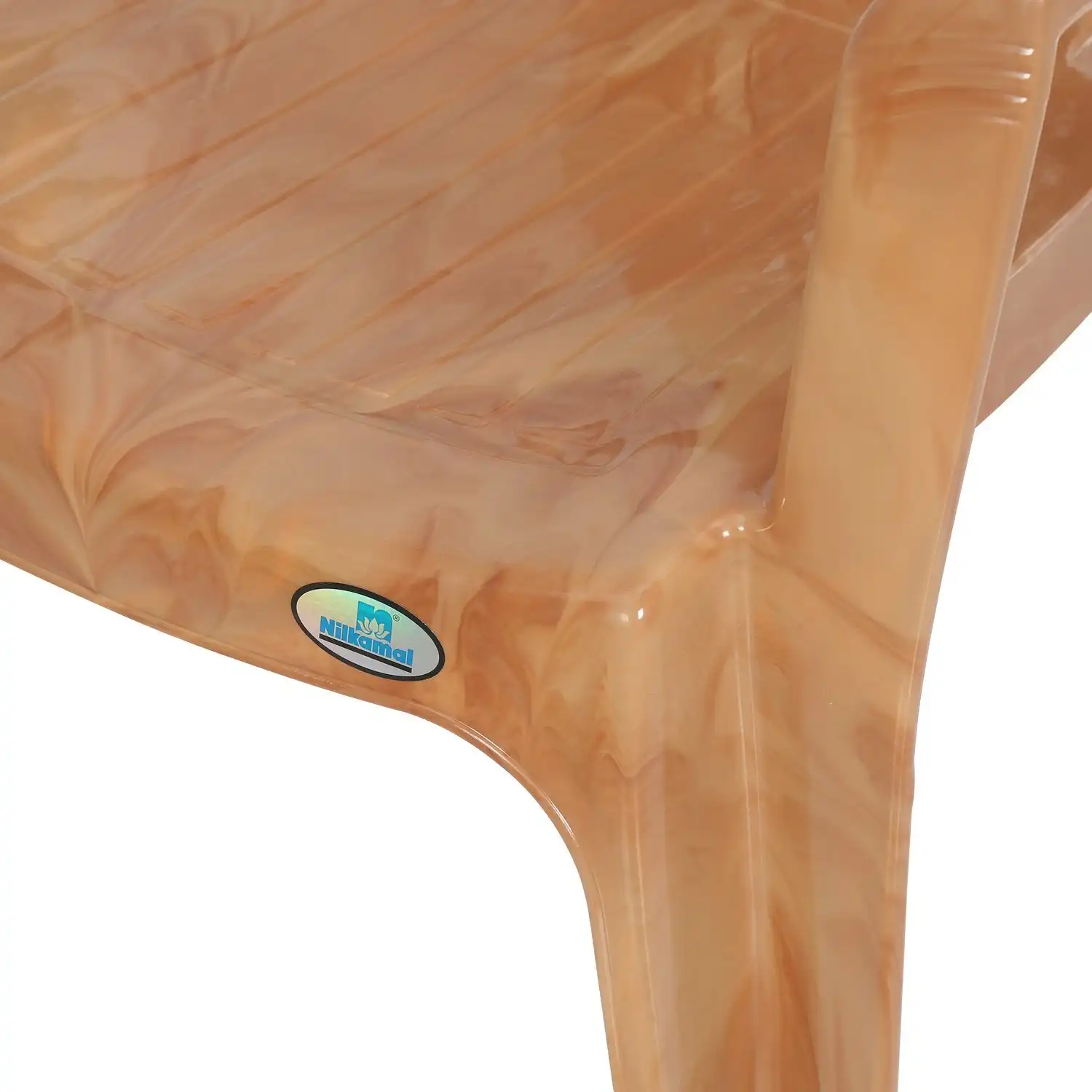 Nilkamal CHR2061 Plastic Arm Chair (Pear Wood) - Image 4