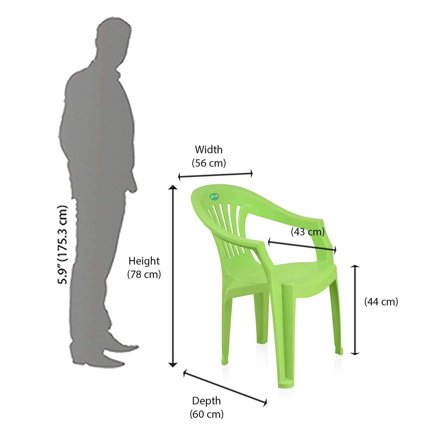 Nilkamal CHR2101 Plastic Arm Chair - Image 25