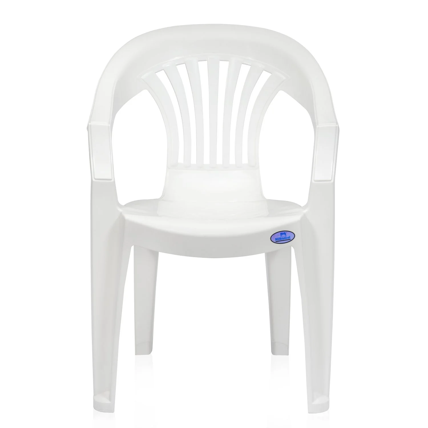Nilkamal CHR2101 Plastic Arm Chair (Milky White) - Image 3