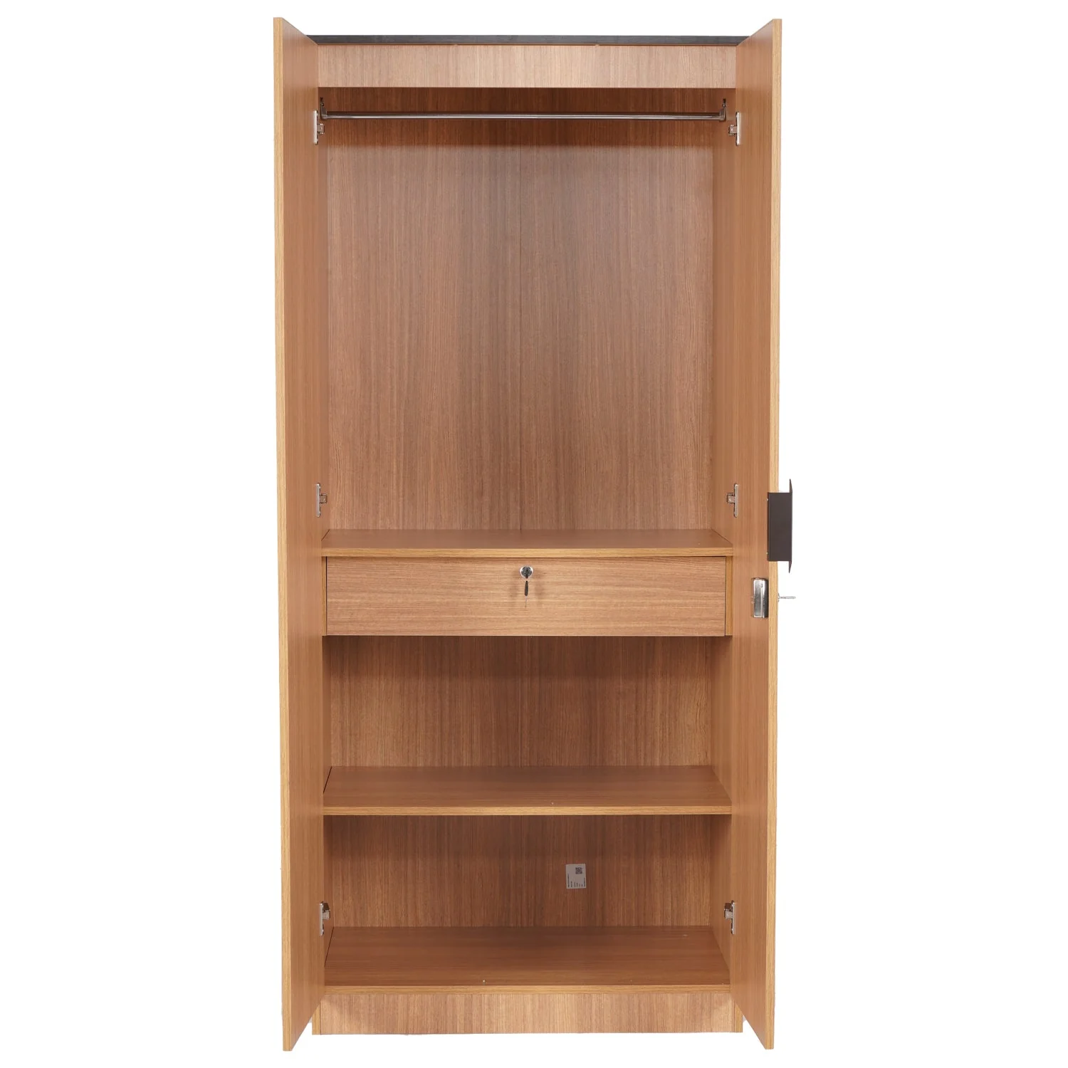 Nilkamal Milford 2 Door Wardrobe (Urban Teak) - Image 6