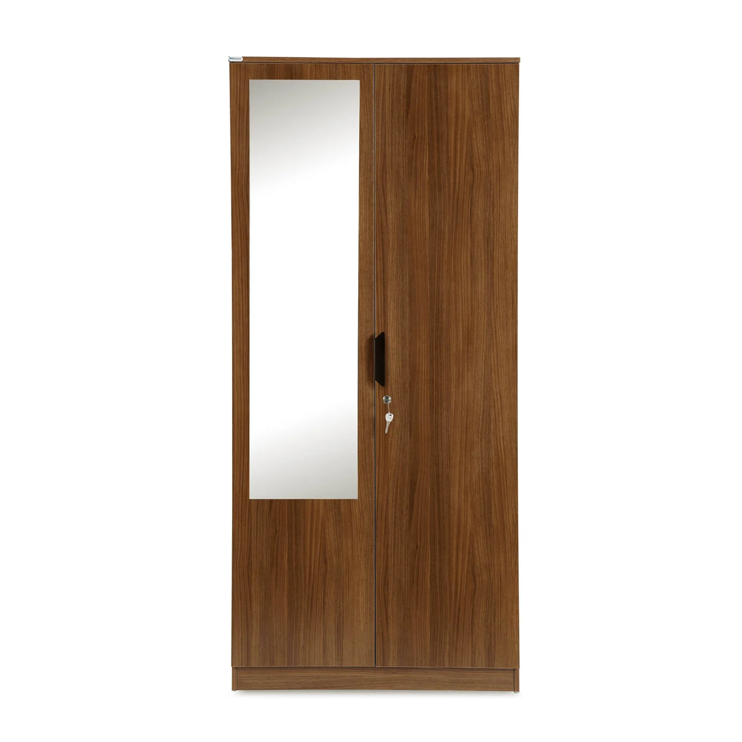Nilkamal Milford 2 Door Wardrobe with Mirror (Classic Walnut) - Image 5