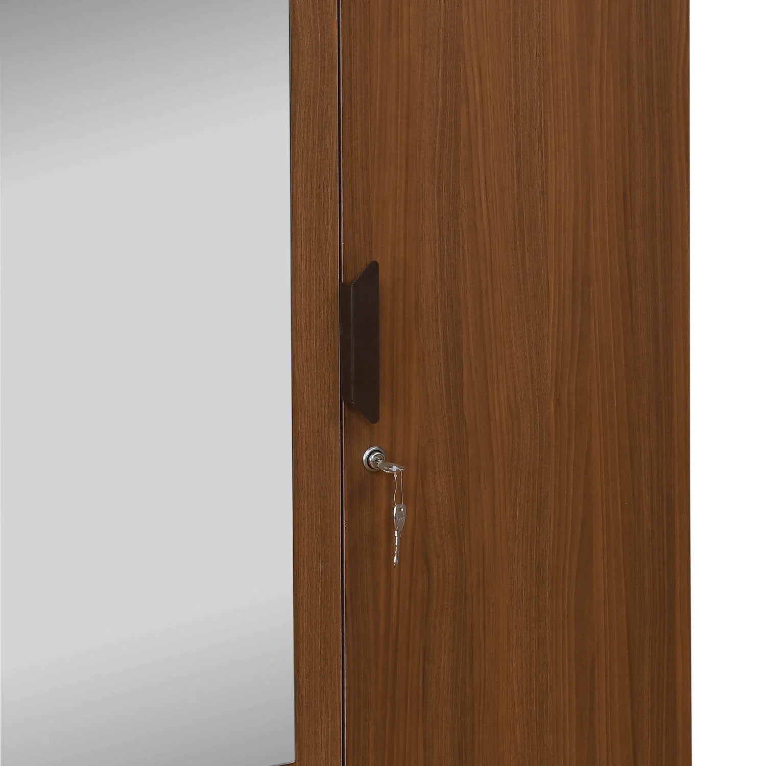 Nilkamal Milford 3 Door Wardrobe with Mirror (Classic Walnut) - Image 5