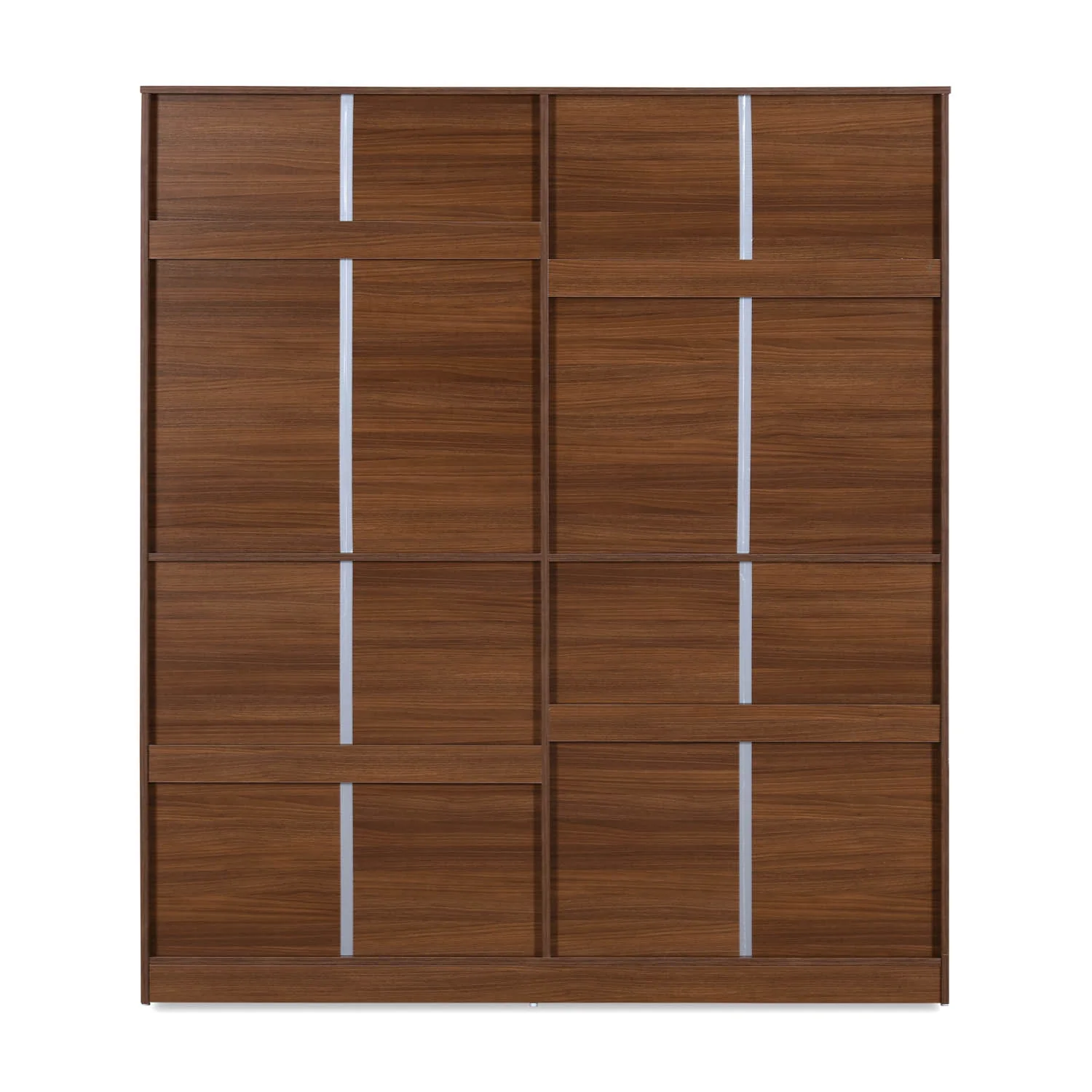 Nilkamal Milford 4 Door Wardrobe (Classic Walnut) - Image 9
