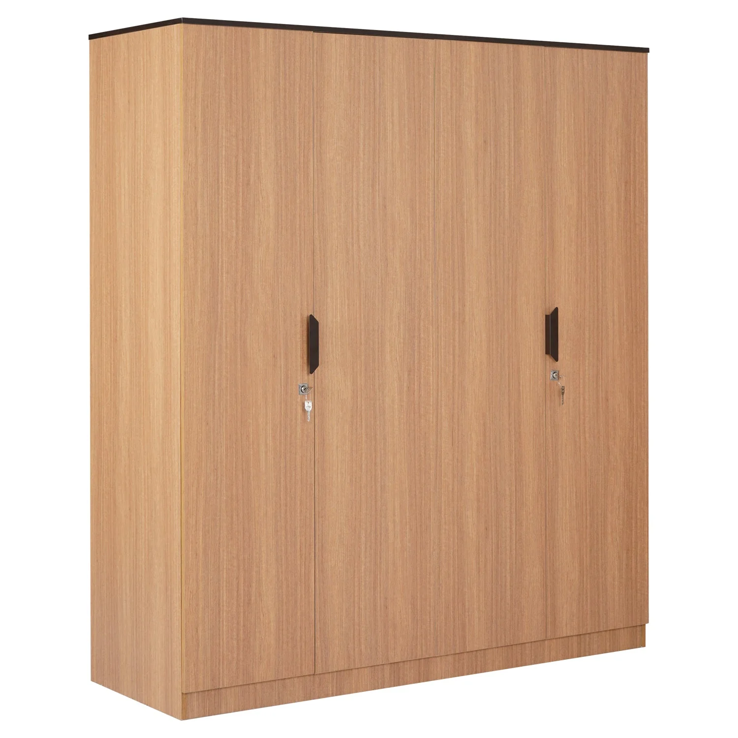 Nilkamal Milford 4 Door Wardrobe (Urban Teak) - Image 3