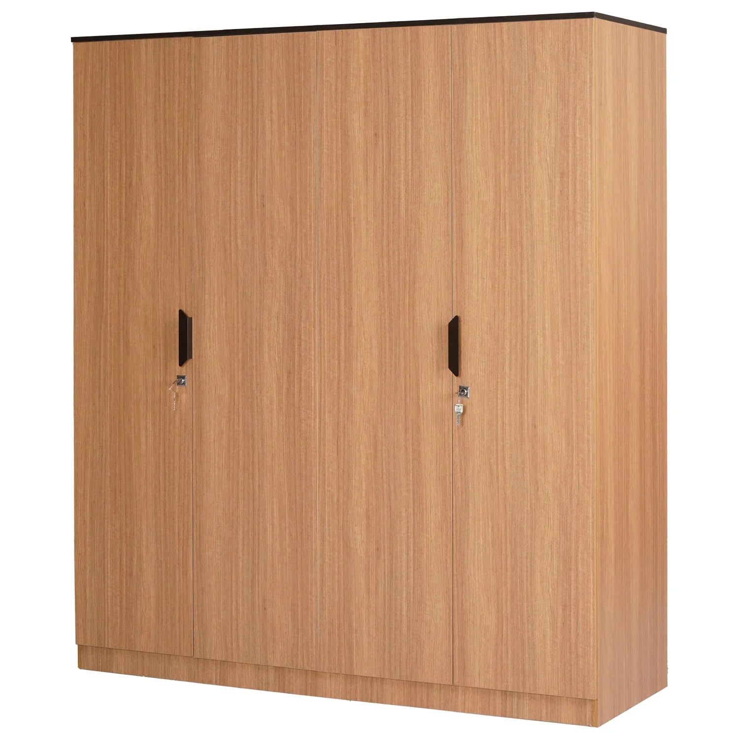 Nilkamal Milford 4 Door Wardrobe (Urban Teak) - Image 4