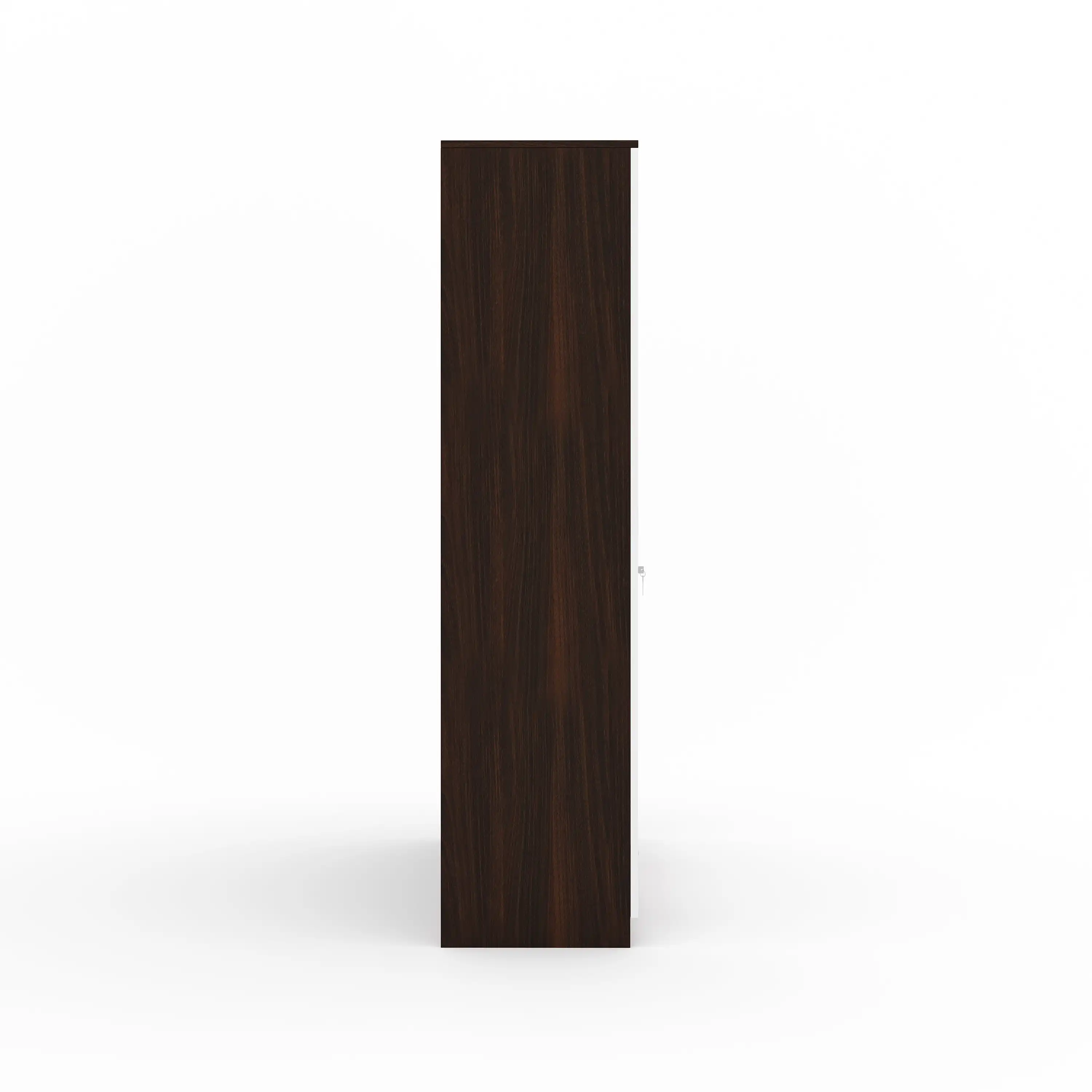 Nilkamal Mozart 4 Door Mirror Wardrobe (Walnut / White) - Image 6