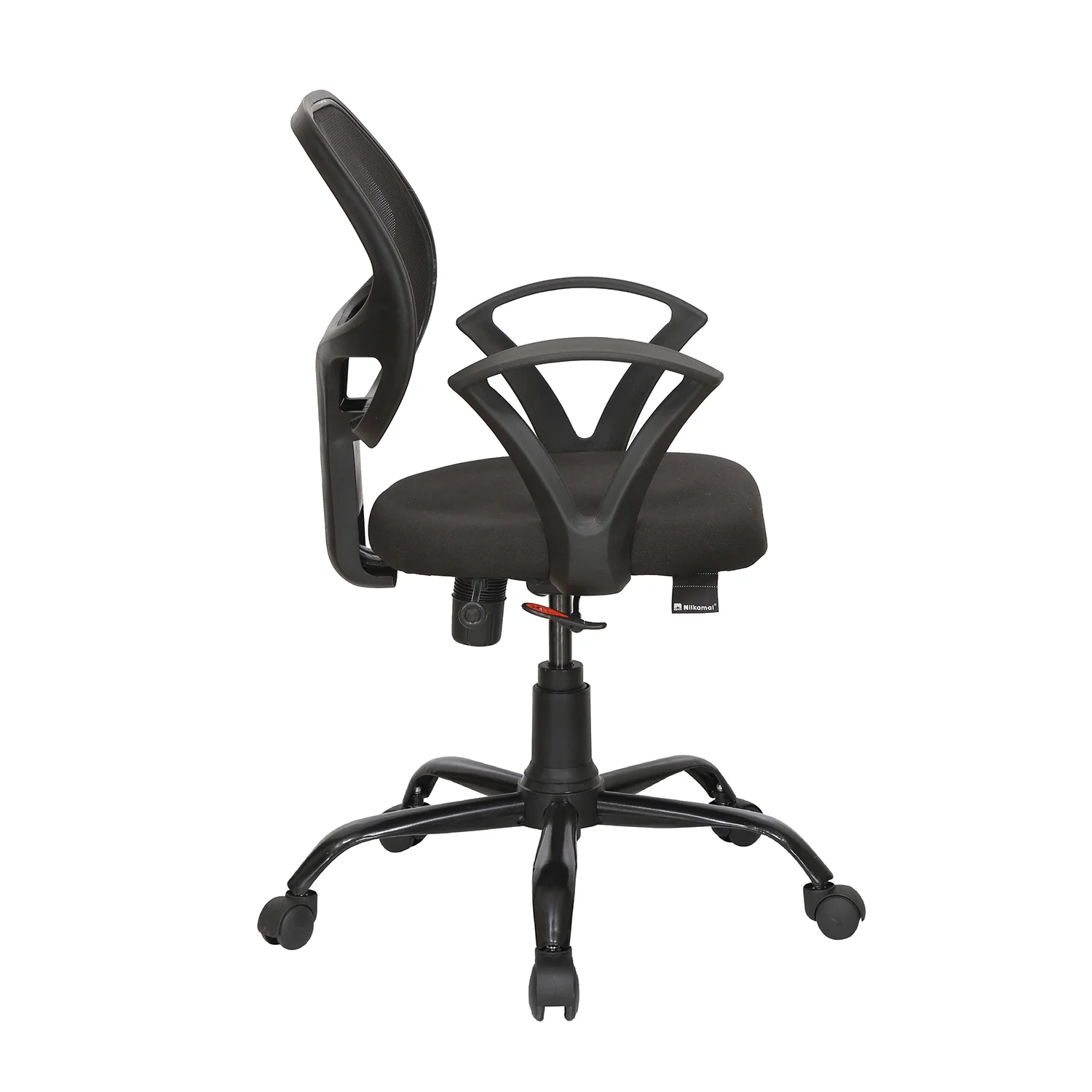 Nilkamal Mustang Mid Back Mesh Office Chair (Black) - Image 6