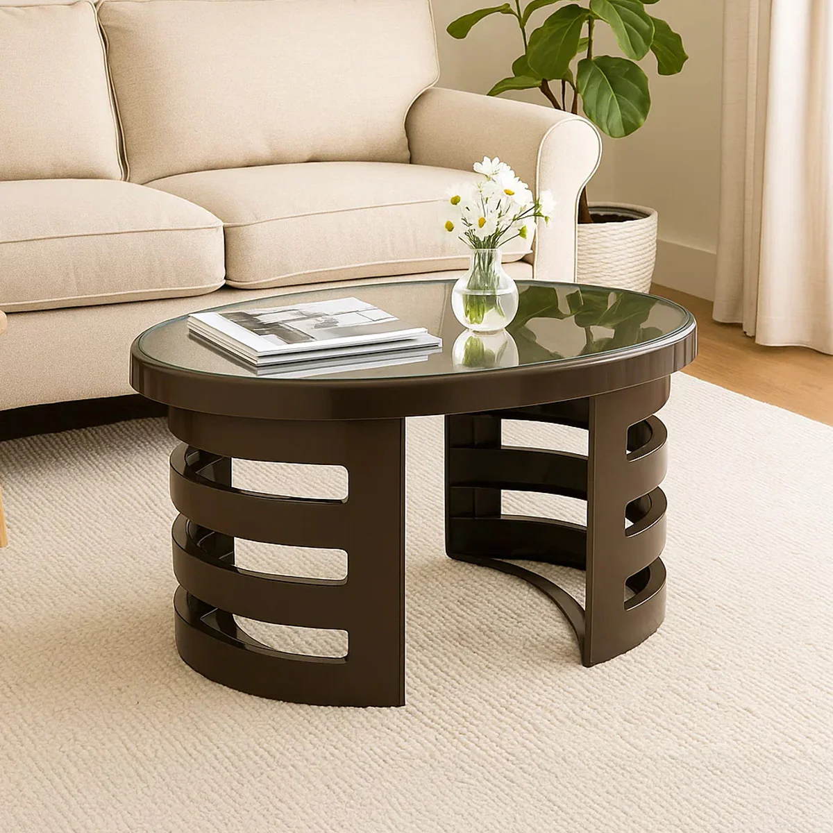 Nilkamal Mystique Center Table with Glass Top - Image 27