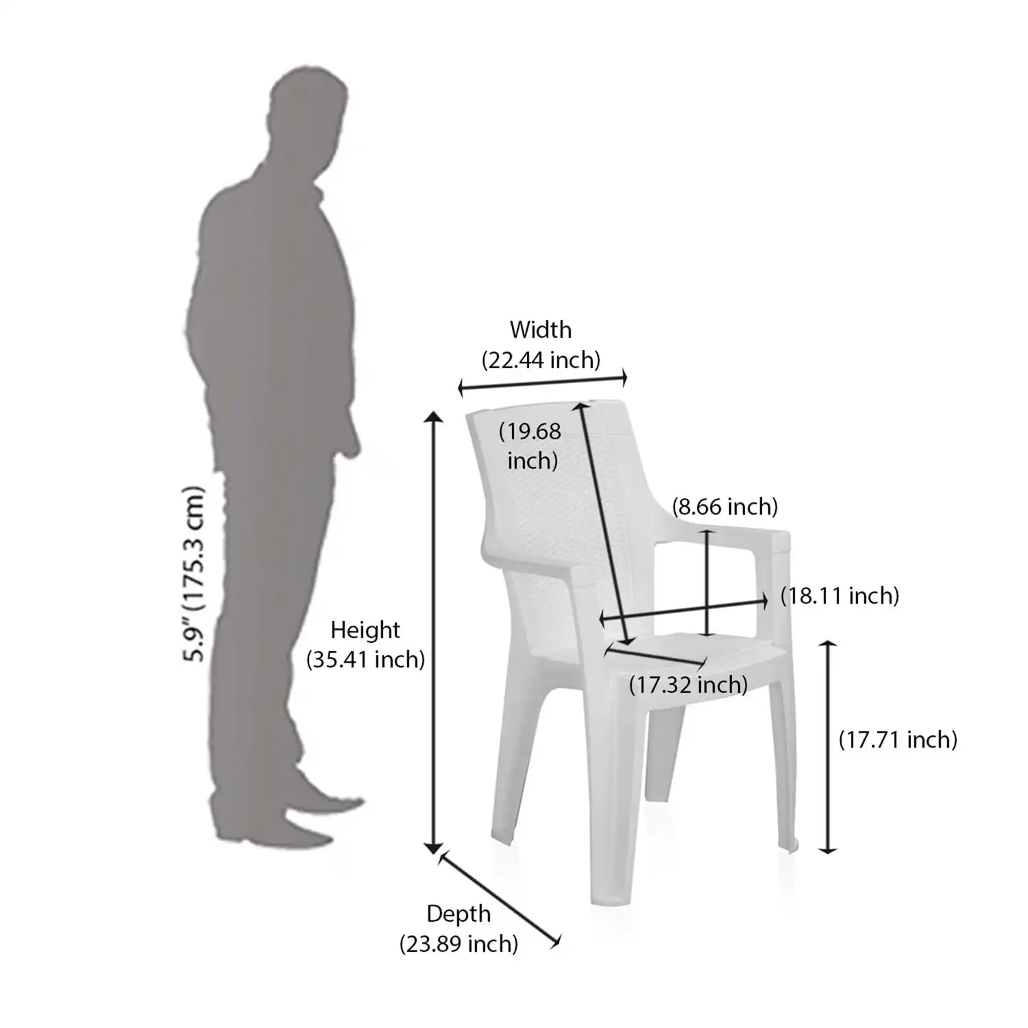 Nilkamal Mystique Plastic Arm Chair - Image 19