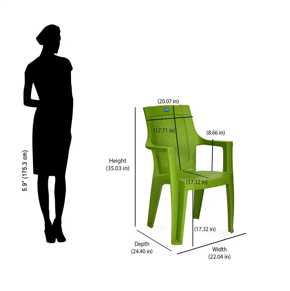 Nilkamal Mystique Plastic Arm Chair - Image 27