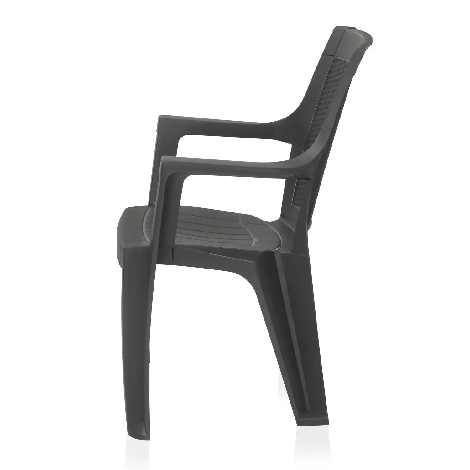 Nilkamal Mystique Plastic Arm Chair (Charcoal Grey) - Image 6