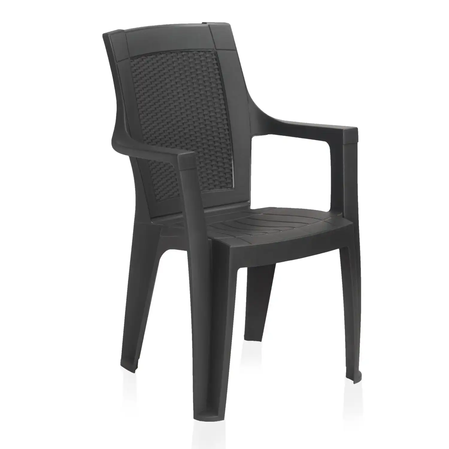 Nilkamal Mystique Plastic Arm Chair (Charcoal Grey) - Image 7