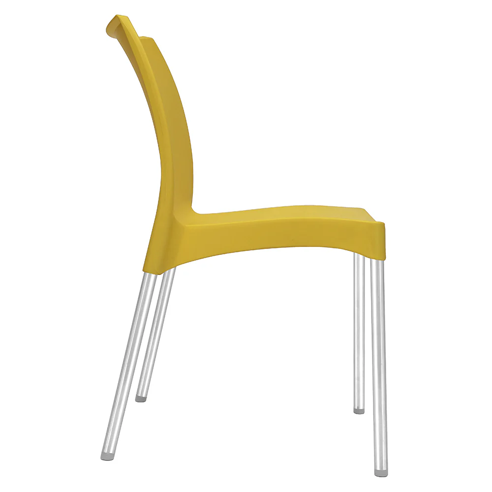 Nilkamal Novella 07 Plastic Armless Chair (Mustard Yellow) - Image 5
