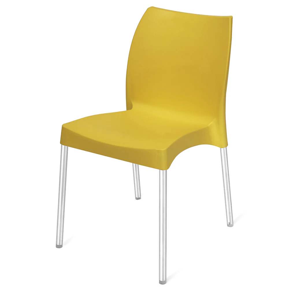 Nilkamal Novella 07 Plastic Armless Chair (Mustard Yellow) - Image 7