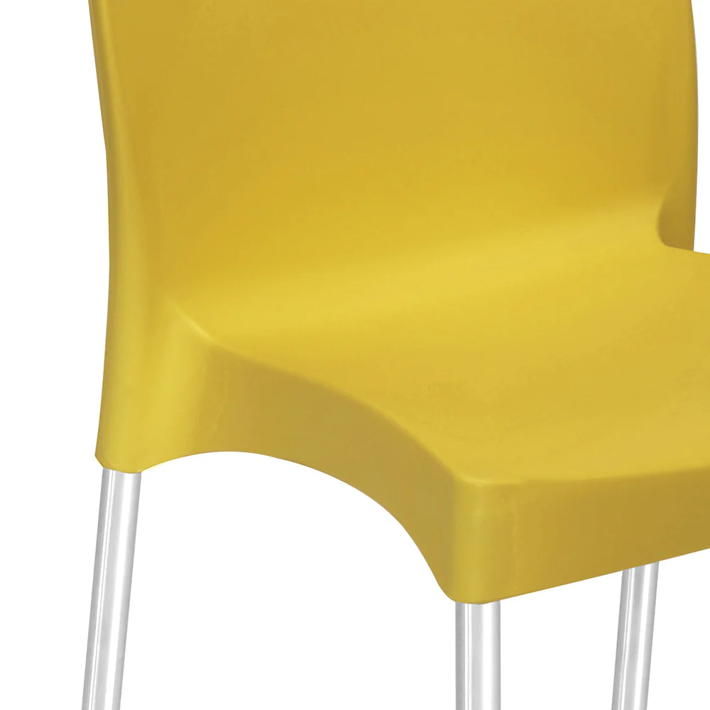 Nilkamal Novella 07 Plastic Armless Chair (Mustard Yellow) - Image 8
