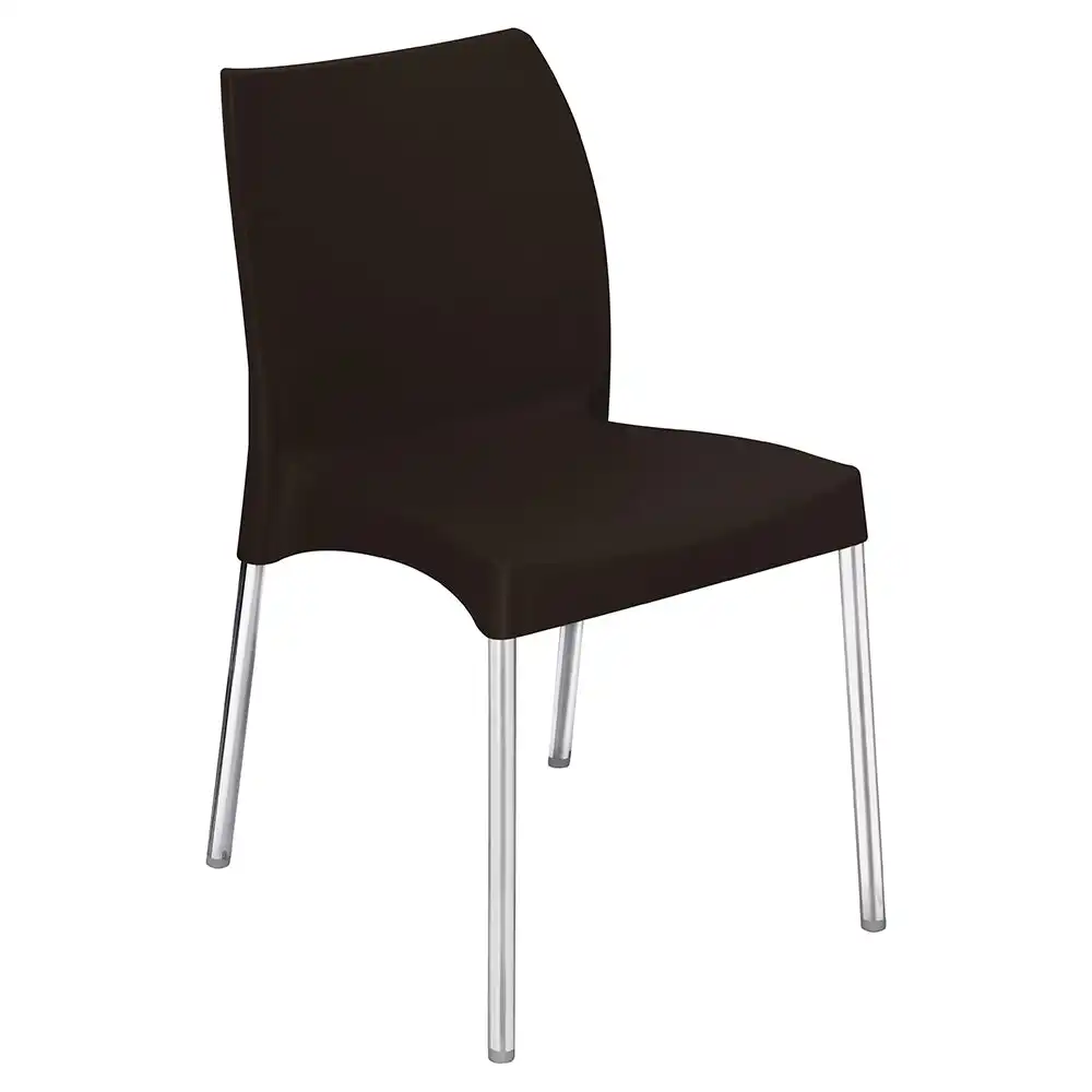 Nilkamal Novella 07 Plastic Armless Chair (Season Rust Brown) - Image 4