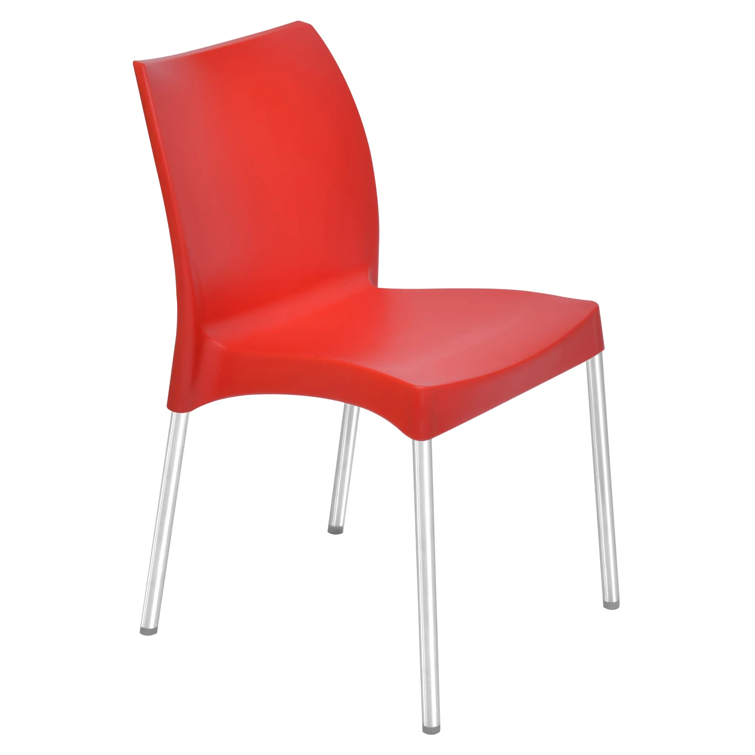 Nilkamal Novella 07 Plastic Armless Chair (Bright Red) - Image 7