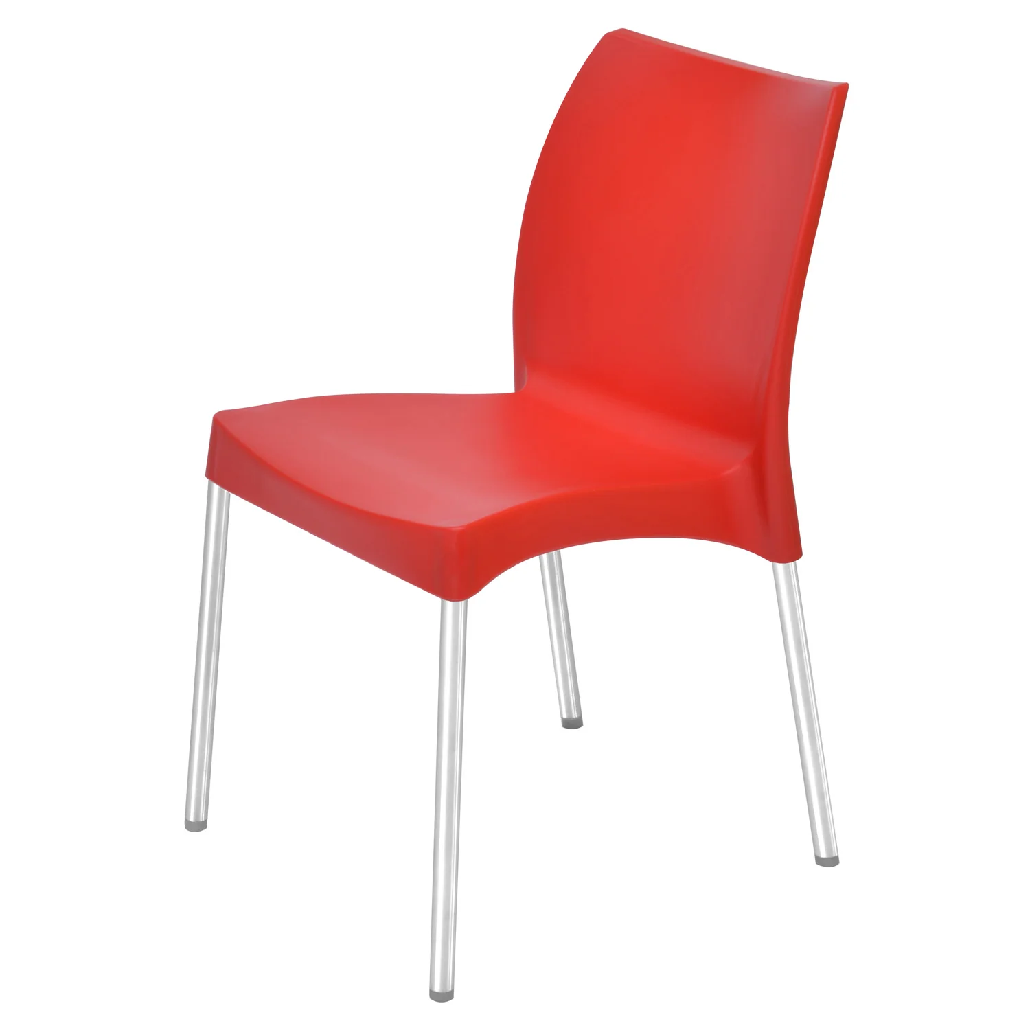 Nilkamal Novella 07 Plastic Armless Chair (Bright Red) - Image 8