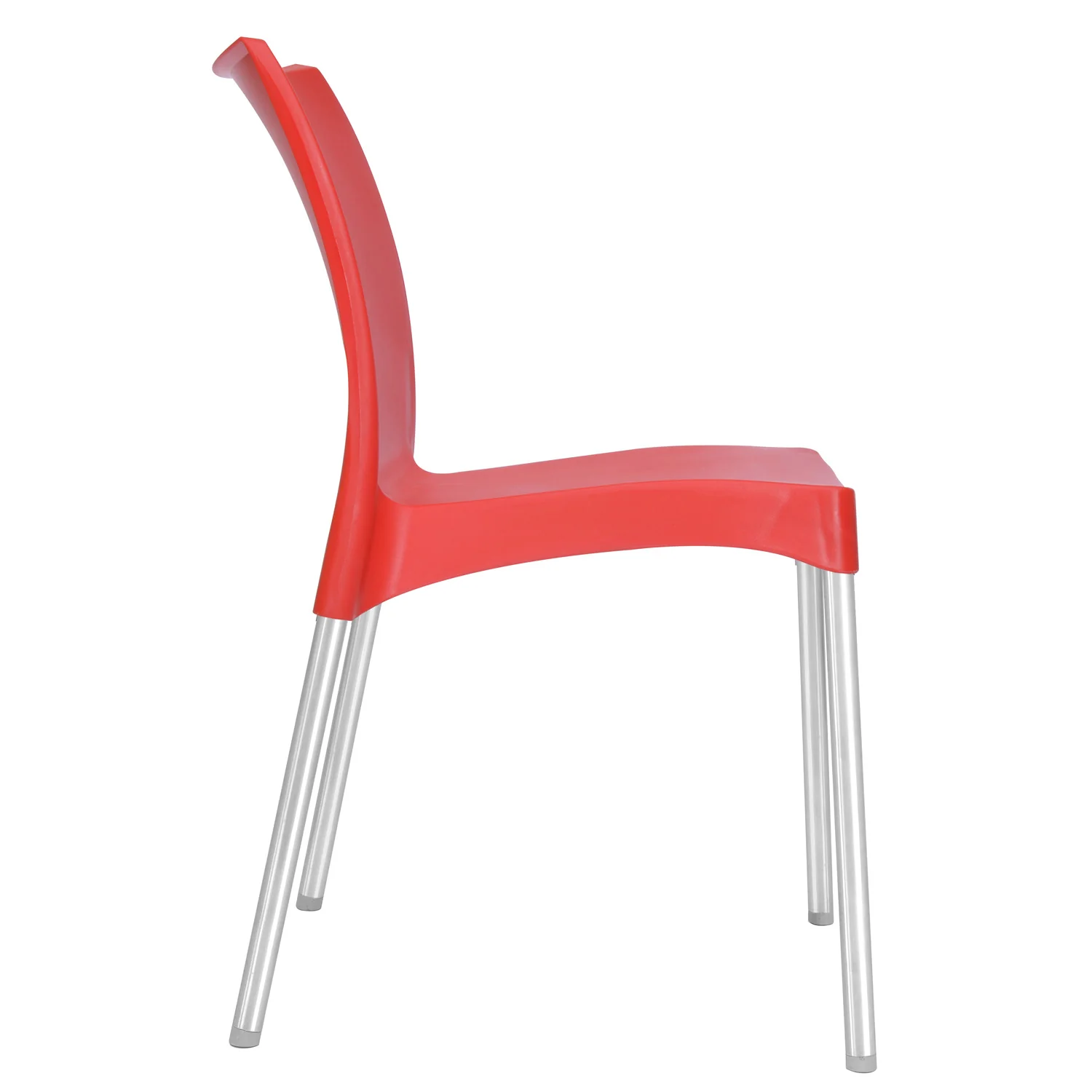 Nilkamal Novella 07 Plastic Armless Chair (Bright Red) - Image 9