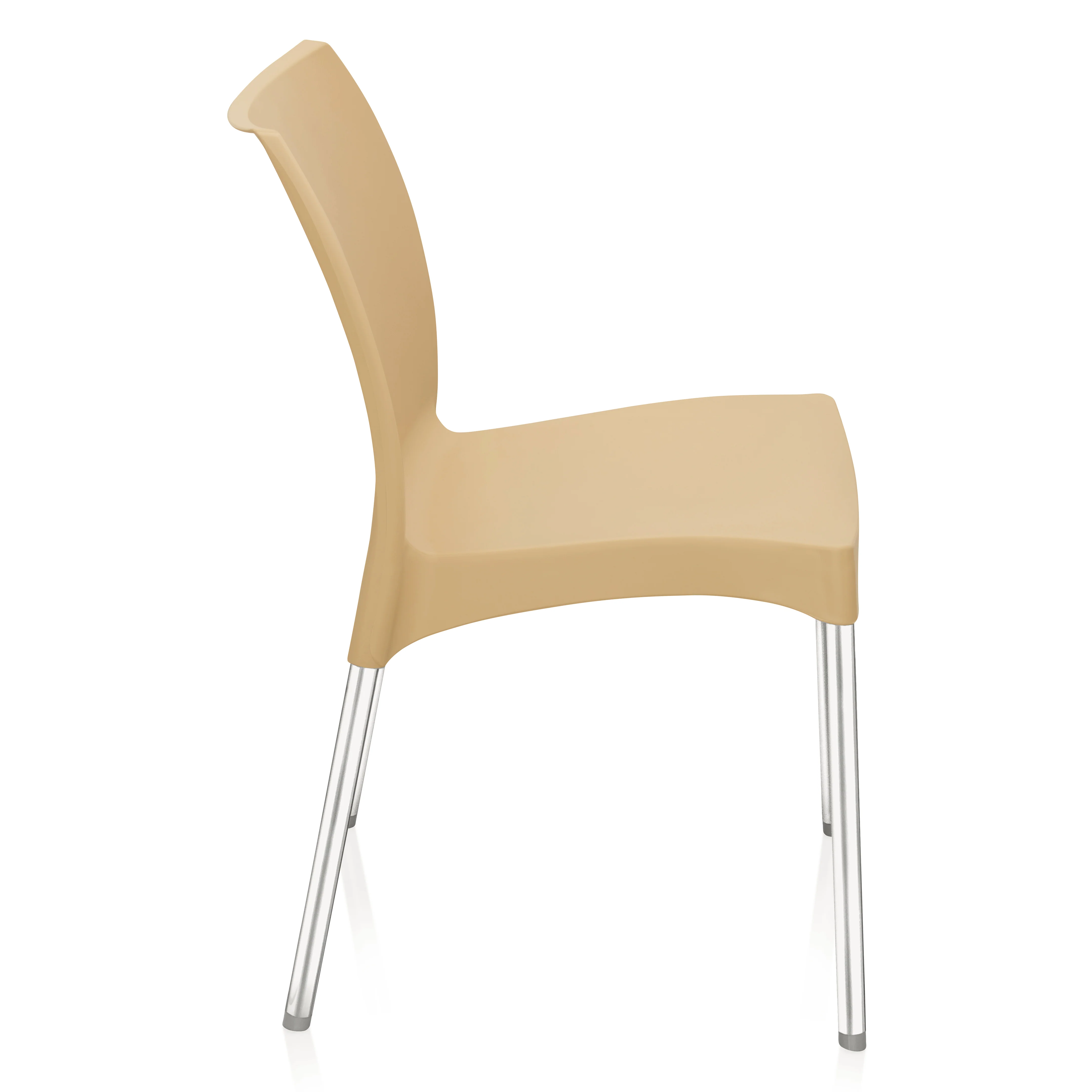 Nilkamal Novella 07 Plastic Armless Chair (Biscuit Brown) - Image 5