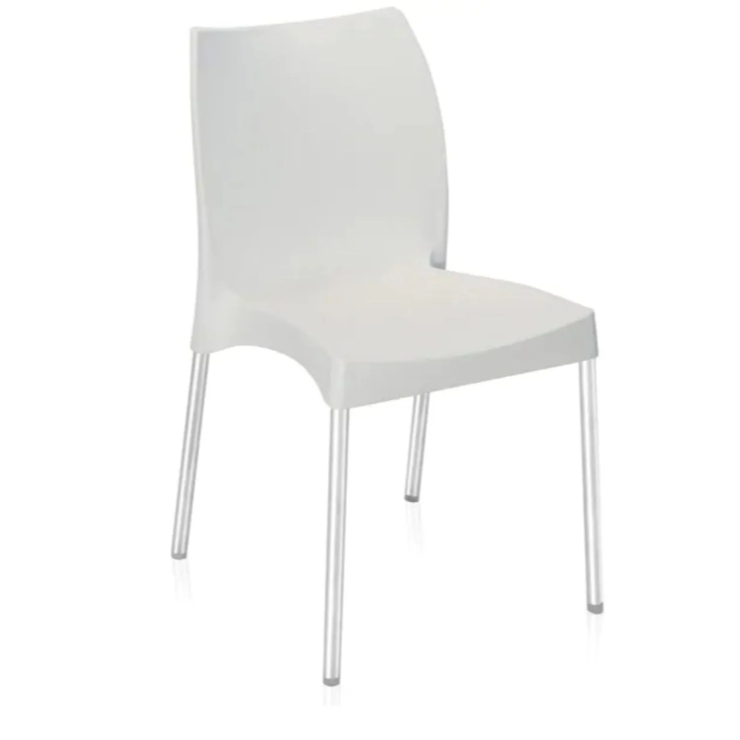 Nilkamal Novella 07 Plastic Armless Chair (Milky White) - Image 4