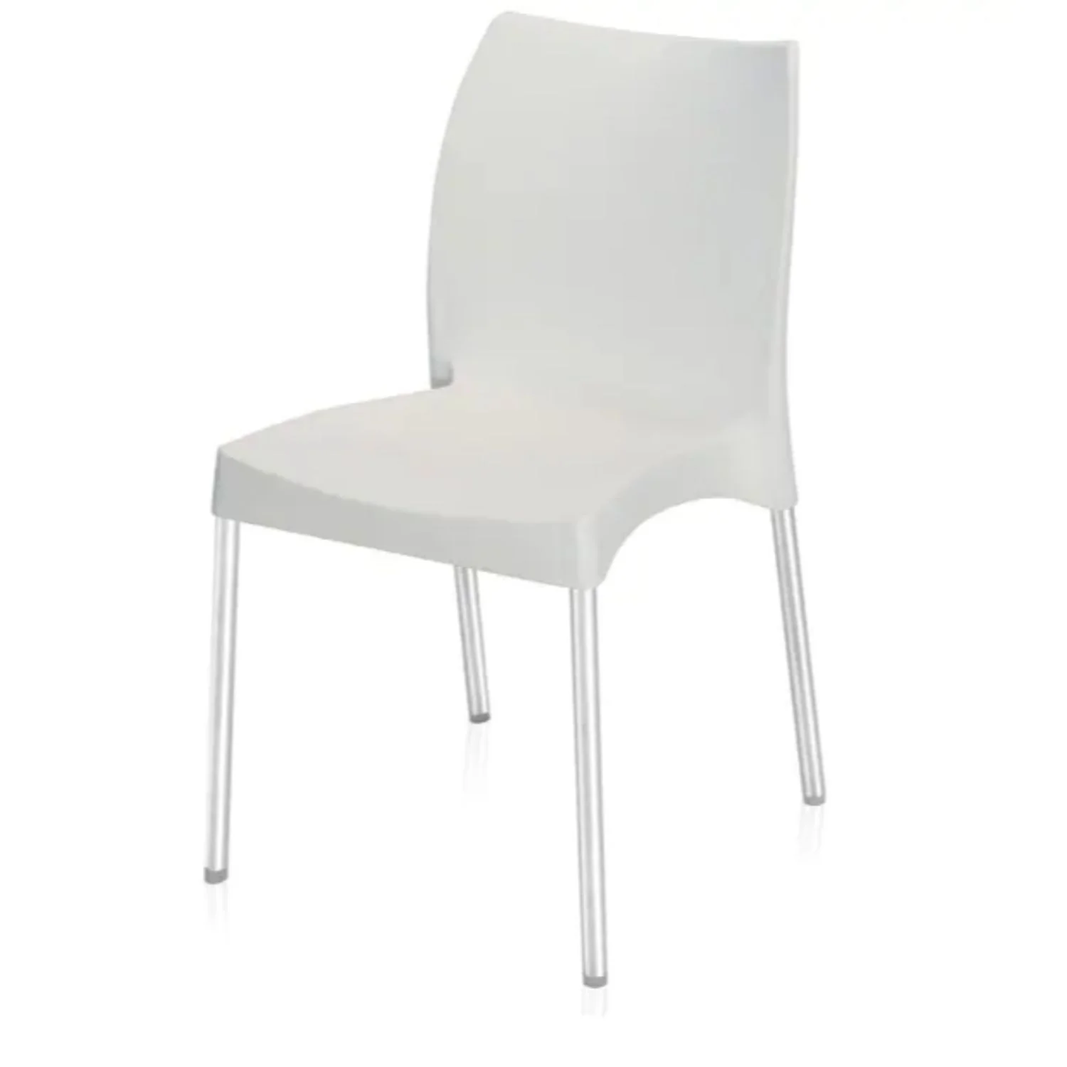 Nilkamal Novella 07 Plastic Armless Chair (Milky White) - Image 8