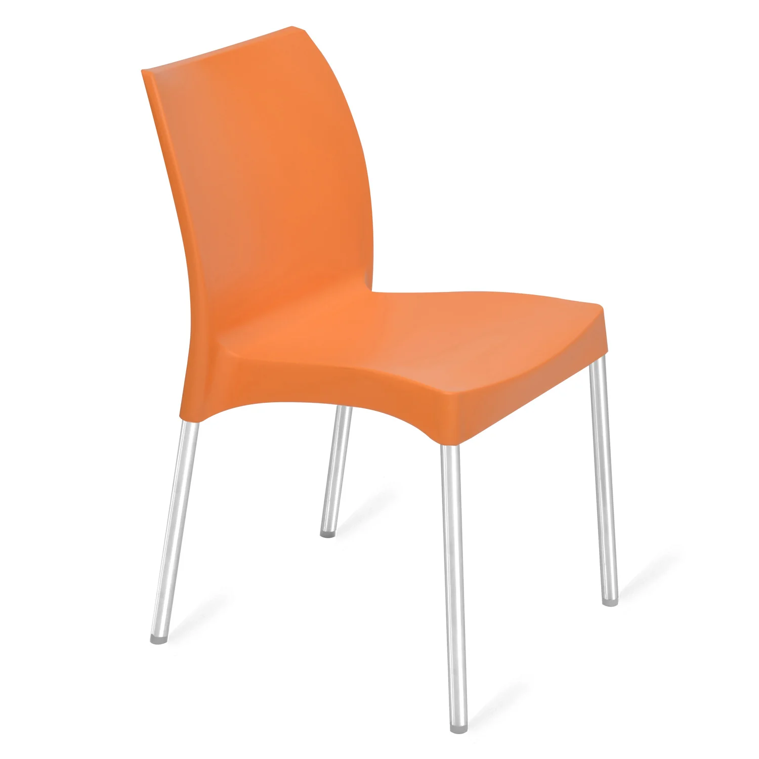Nilkamal Novella 07 Plastic Armless Chair (Orange) - Image 7