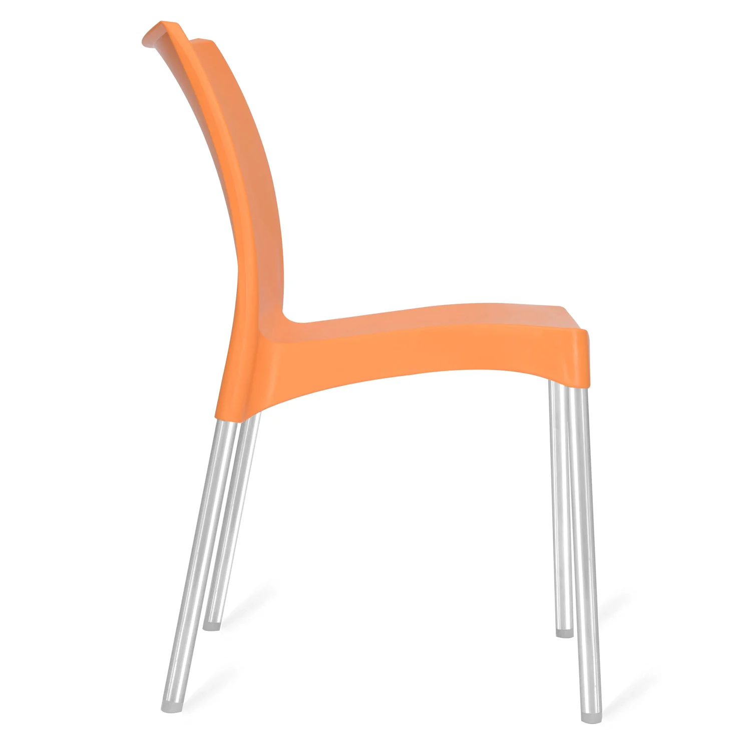 Nilkamal Novella 07 Plastic Armless Chair (Orange) - Image 9
