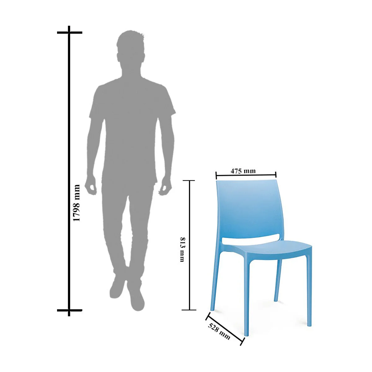 Nilkamal Novella 08 Plastic Armless Chair - Image 22
