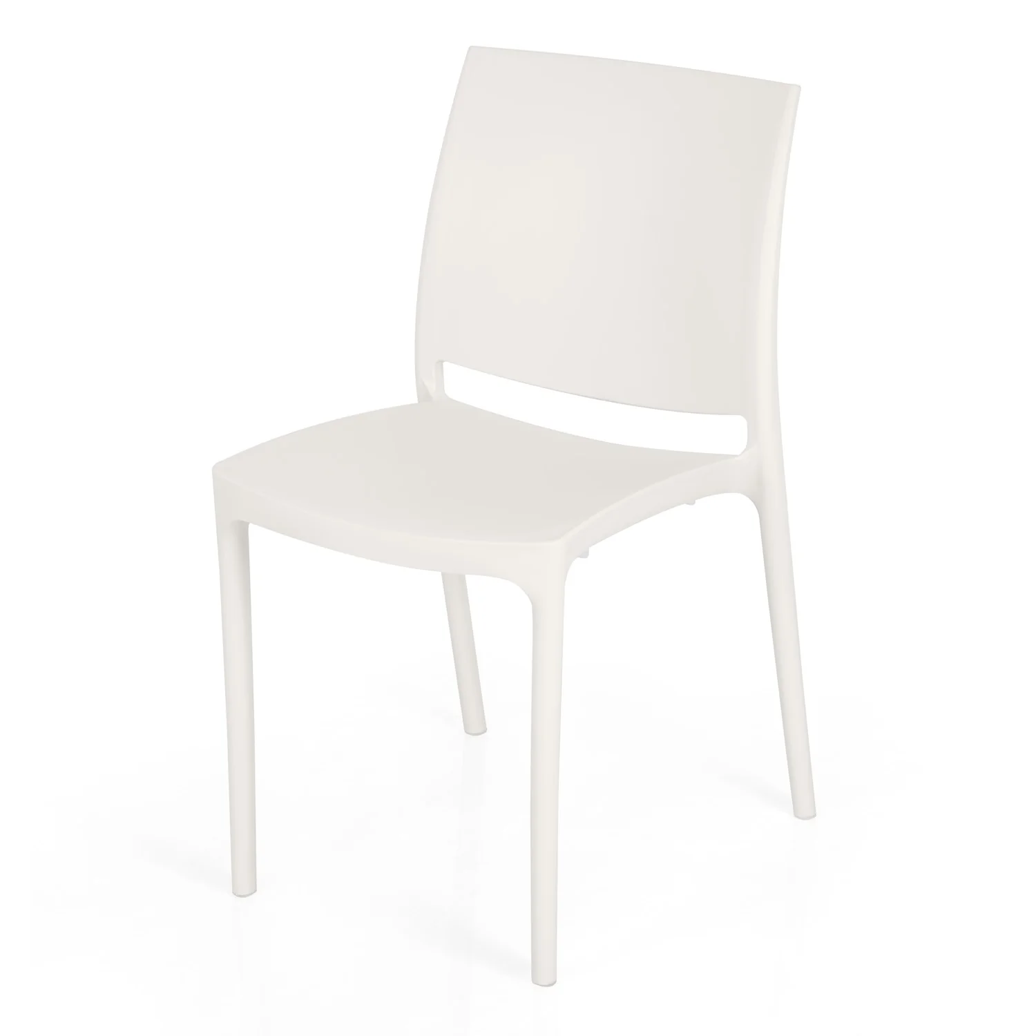 Nilkamal Novella 08 Plastic Armless Chair (Milky White) - Image 8