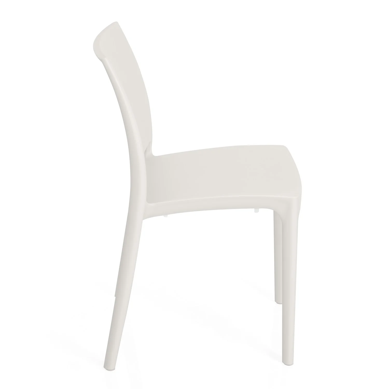 Nilkamal Novella 08 Plastic Armless Chair (Milky White) - Image 9