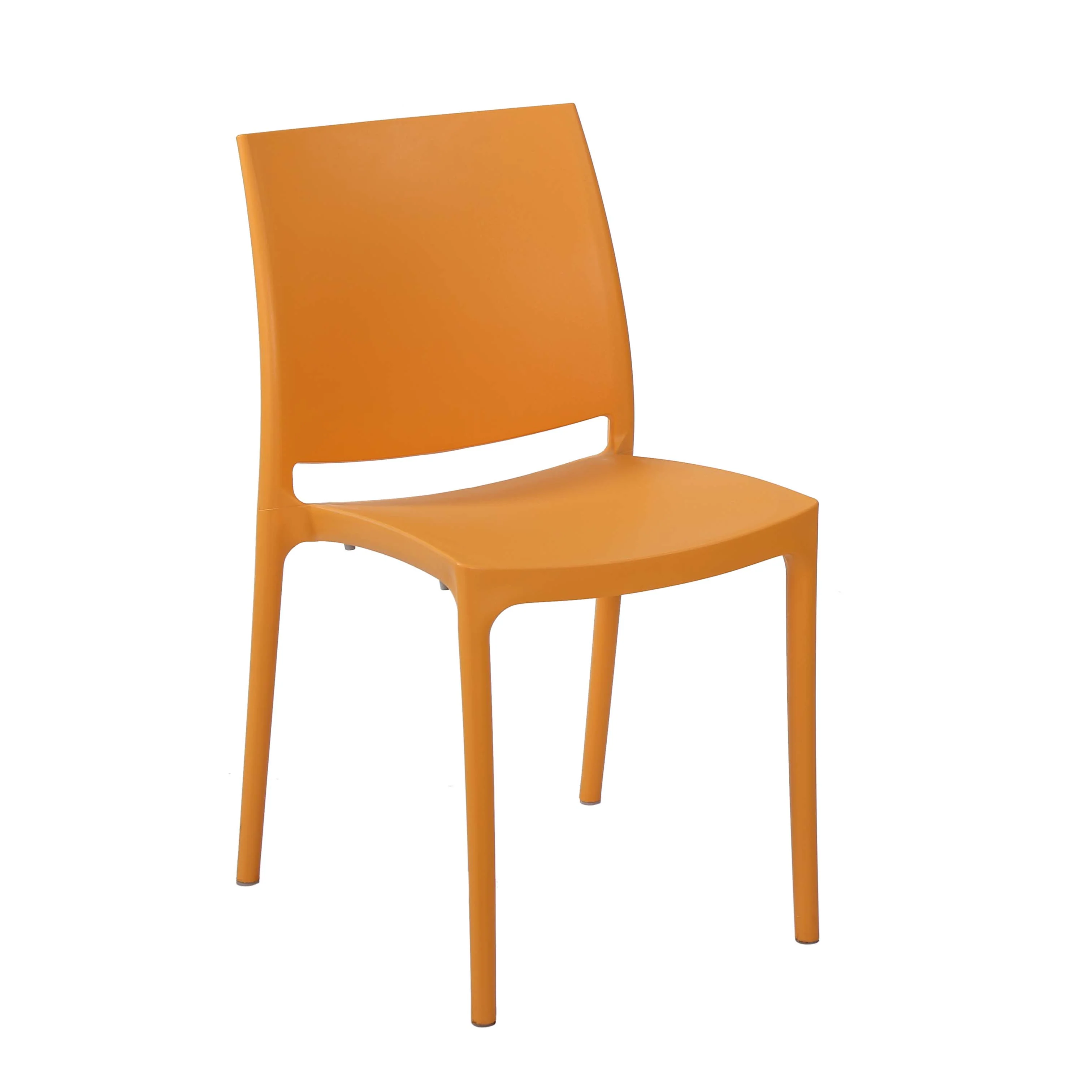 Nilkamal Novella 08 Plastic Armless Chair (Orange) - Image 4