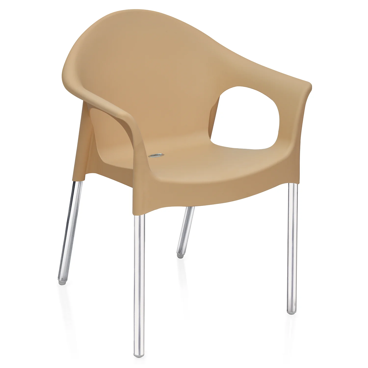 Nilkamal Novella 09 Plastic Arm Chair (Biscuit) - Image 5