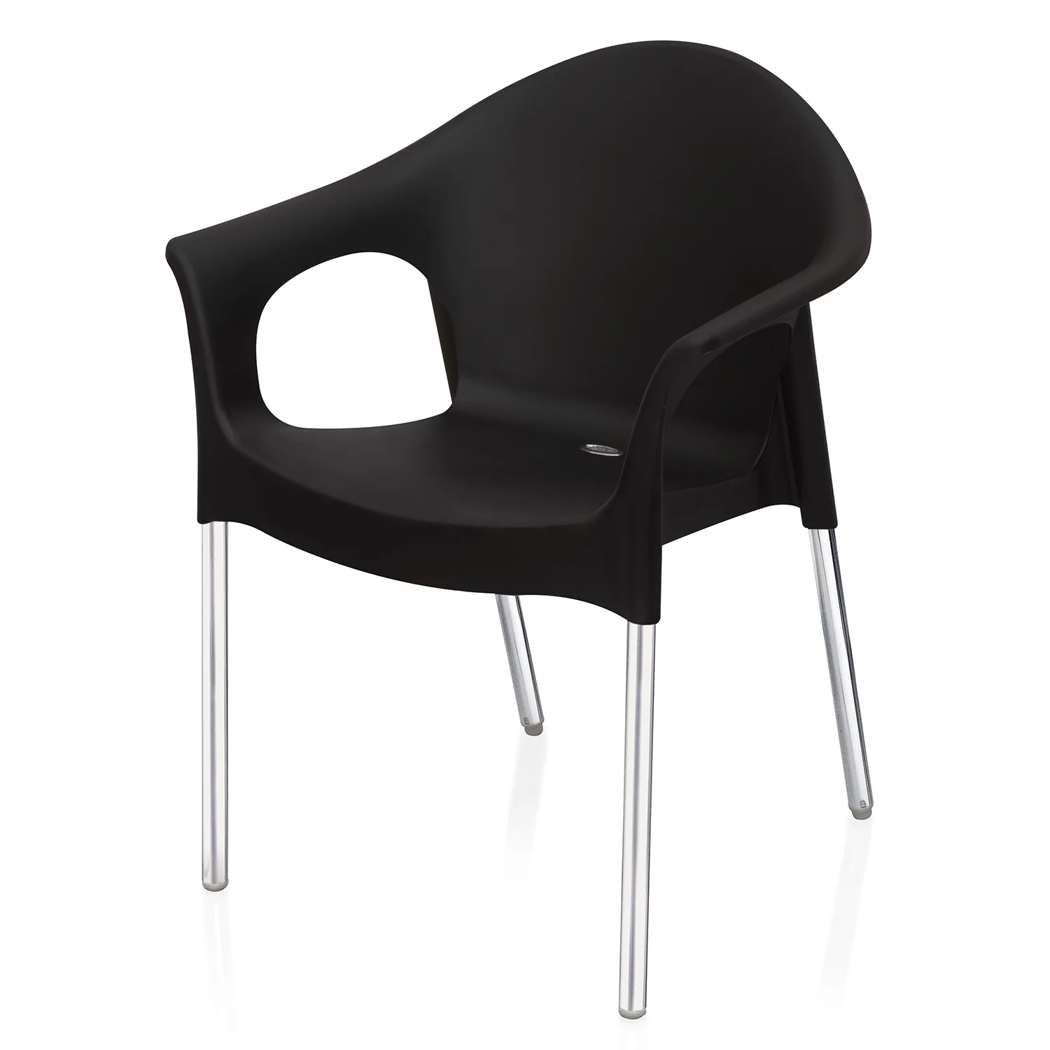 Nilkamal Novella 09 Plastic Arm Chair (Iron Black) - Image 8