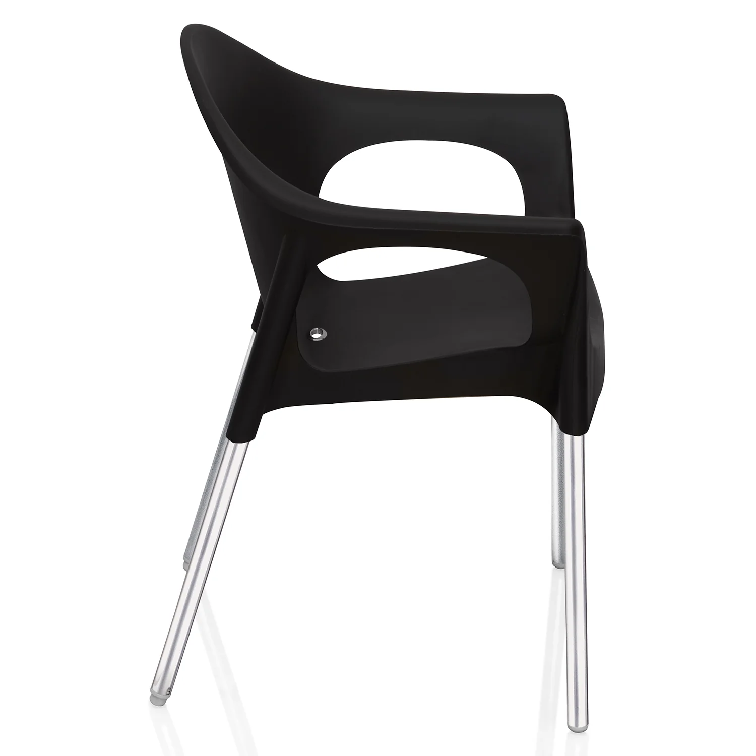 Nilkamal Novella 09 Plastic Arm Chair (Iron Black) - Image 9