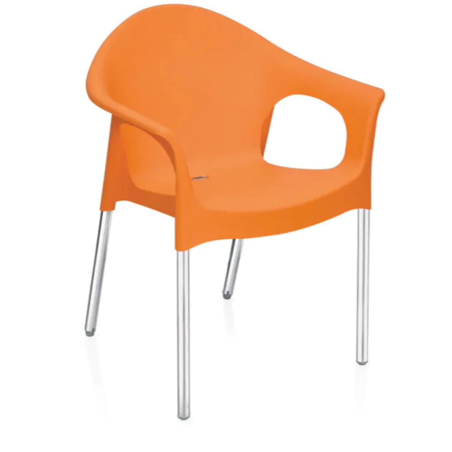 Nilkamal Novella 09 Plastic Arm Chair (Orange) - Image 8