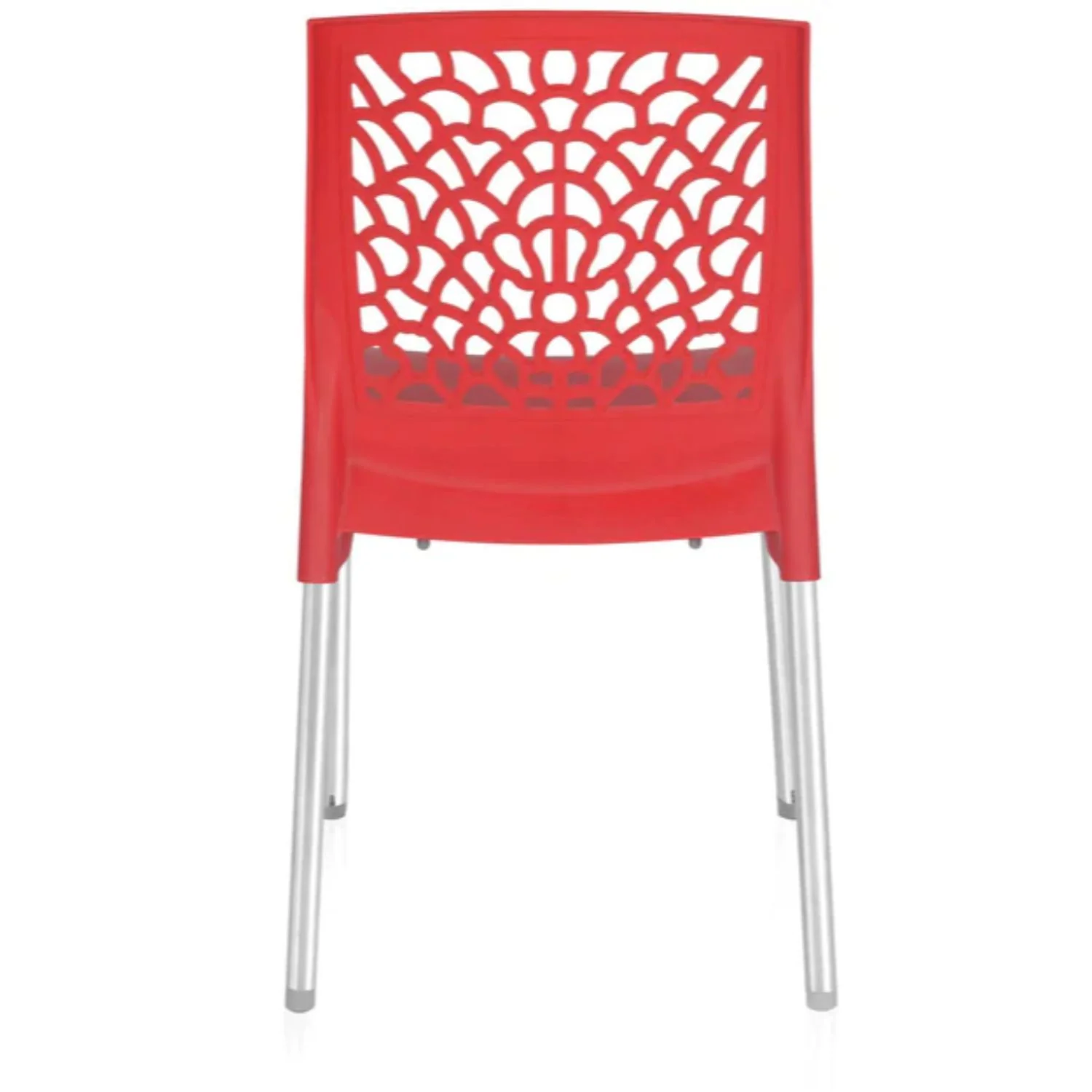 Nilkamal Novella 19 Plastic Armless Chair (Bright Red) - Image 9