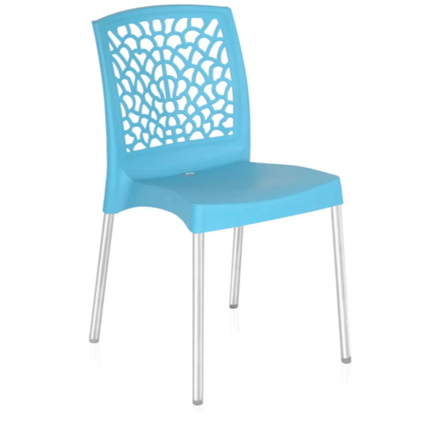 Nilkamal Novella 19 Plastic Armless Chair (Celeste Blue) - Image 5
