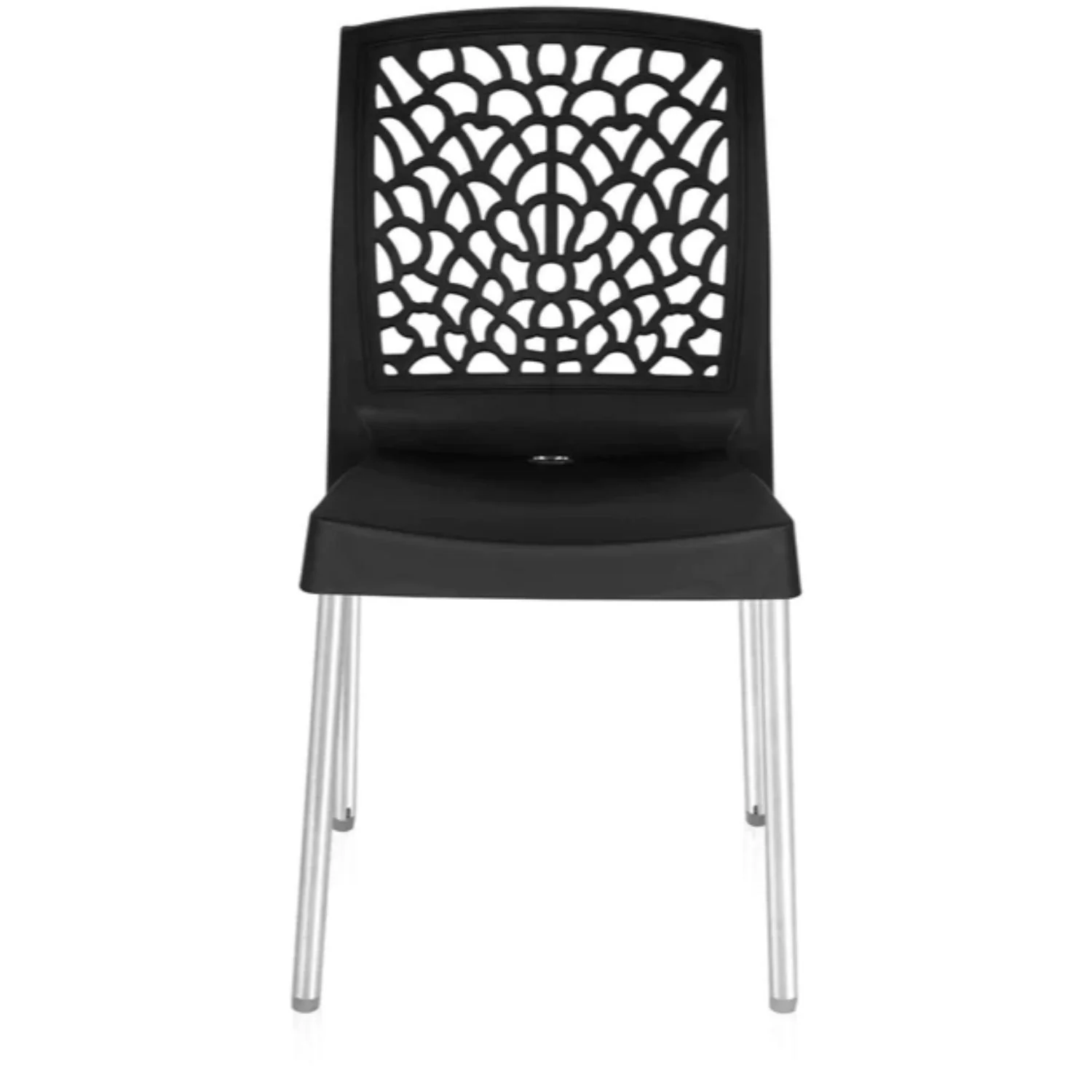 Nilkamal Novella 19 Plastic Armless Chair (Iron Black) - Image 4